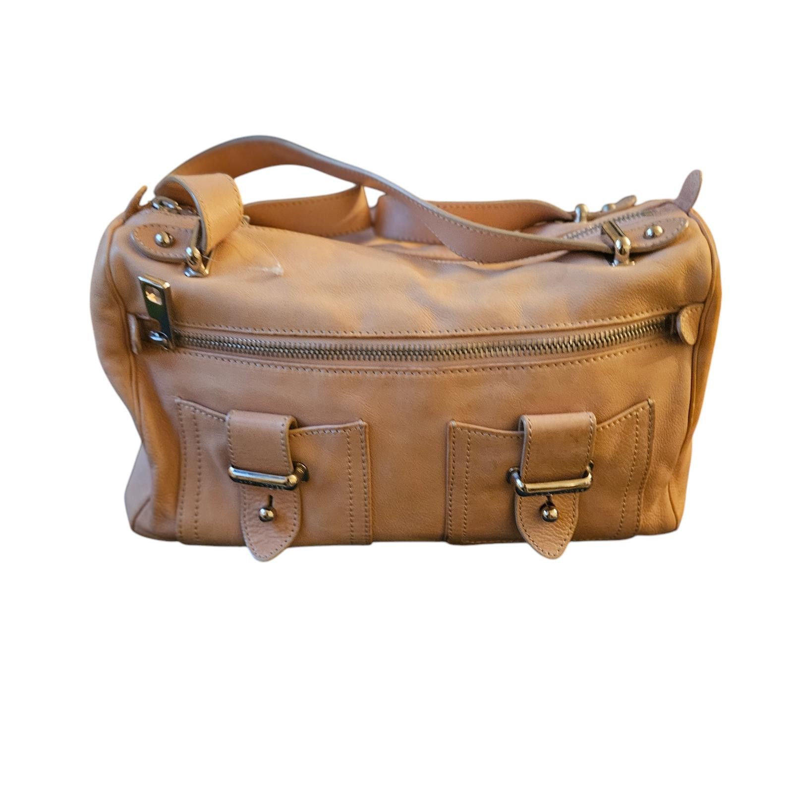 Marc Jacobs Marc Jacobs Peach Leather Double Buckle Pocket Boston Bag Size ONE SIZE - 1 Thumbnail