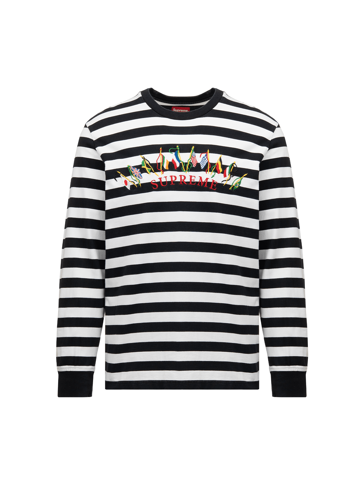 Supreme Supreme flags "White Stripe" long sleeve t-shirt Size US M / EU 48-50 / 2 - 1 Thumbnail
