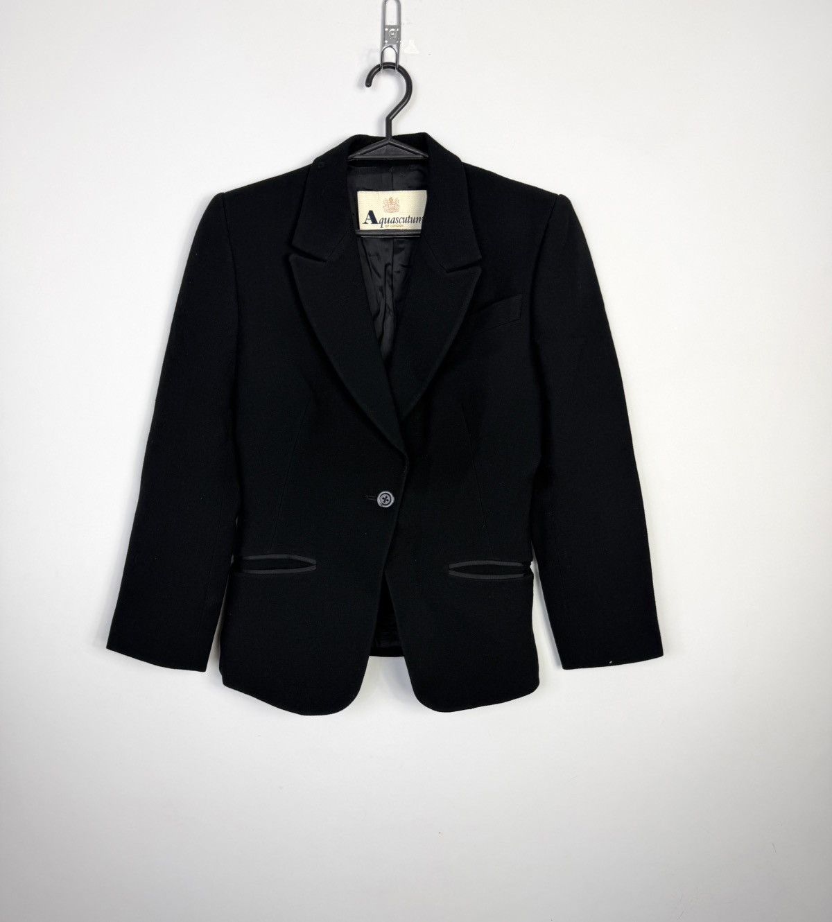 Aquascutum Elegant Aquascutum Wool Jacket, 100% Wool, Black Size S / US 4 / IT 40 - 2 Thumbnail