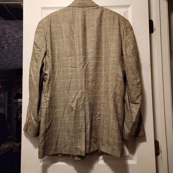 Hart Schaffner Marx hart schaffner marx men's silk linen sport coat blazer 46L Size 46L - 4 Thumbnail