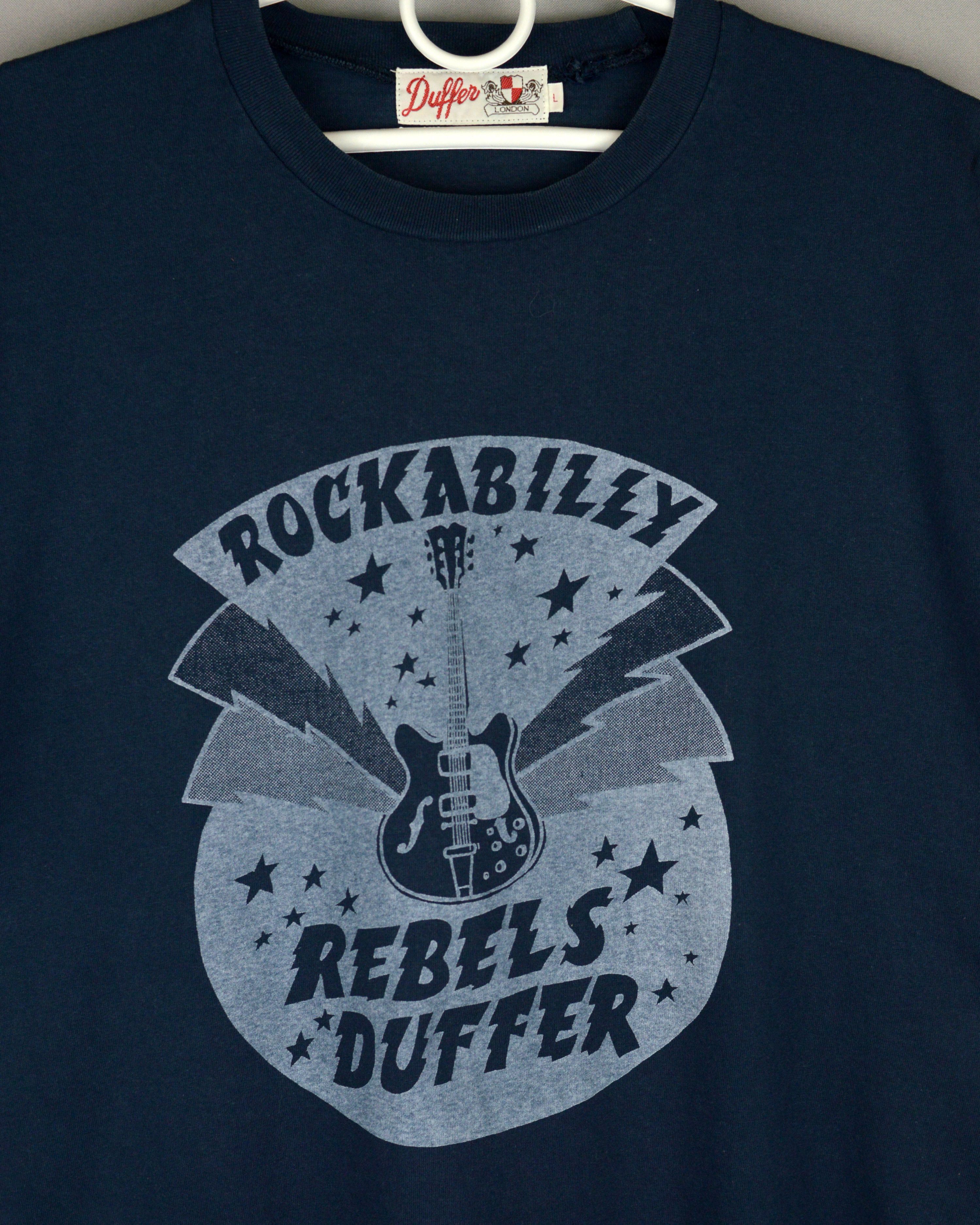 Vintage Vintage Rockabilly Rebel Duffer 90s t shirt Size US XL / EU 56 / 4 - 2 Thumbnail