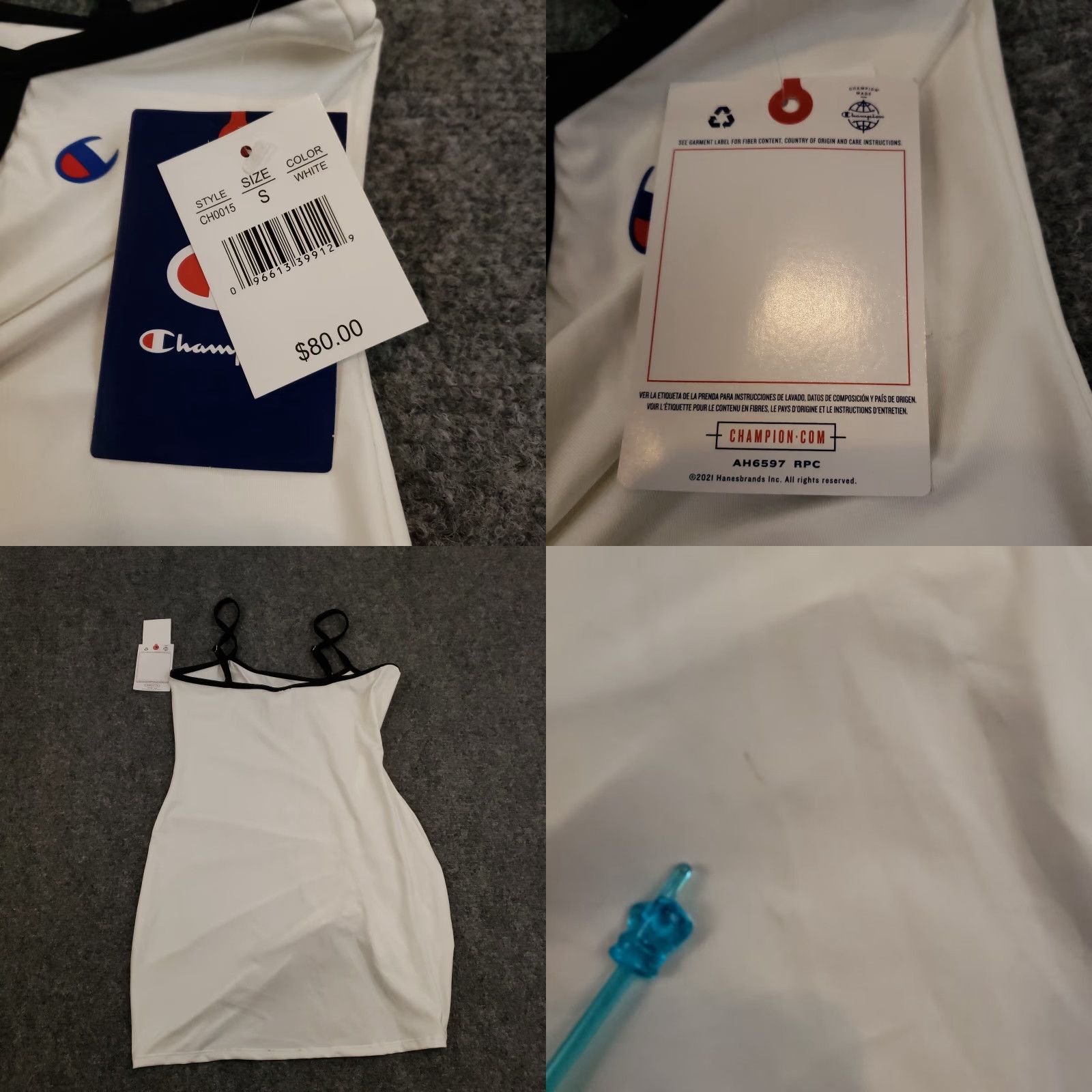 Champion Champion Tank Top Shirt Womens Small White Running Yoga Stretch Casual Athletic Size S / US 4 / IT 40 - 8 Thumbnail