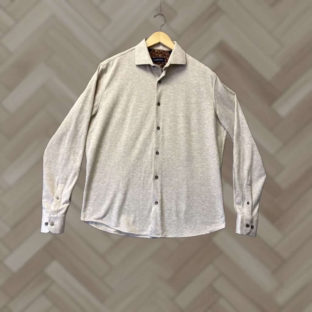 Vintage VINTAGE Garnet Men’s Long Sleeve Button-Up Shirt M Mauve Cotton Stretch Casual Size US M / EU 48-50 / 2 - 1 Thumbnail