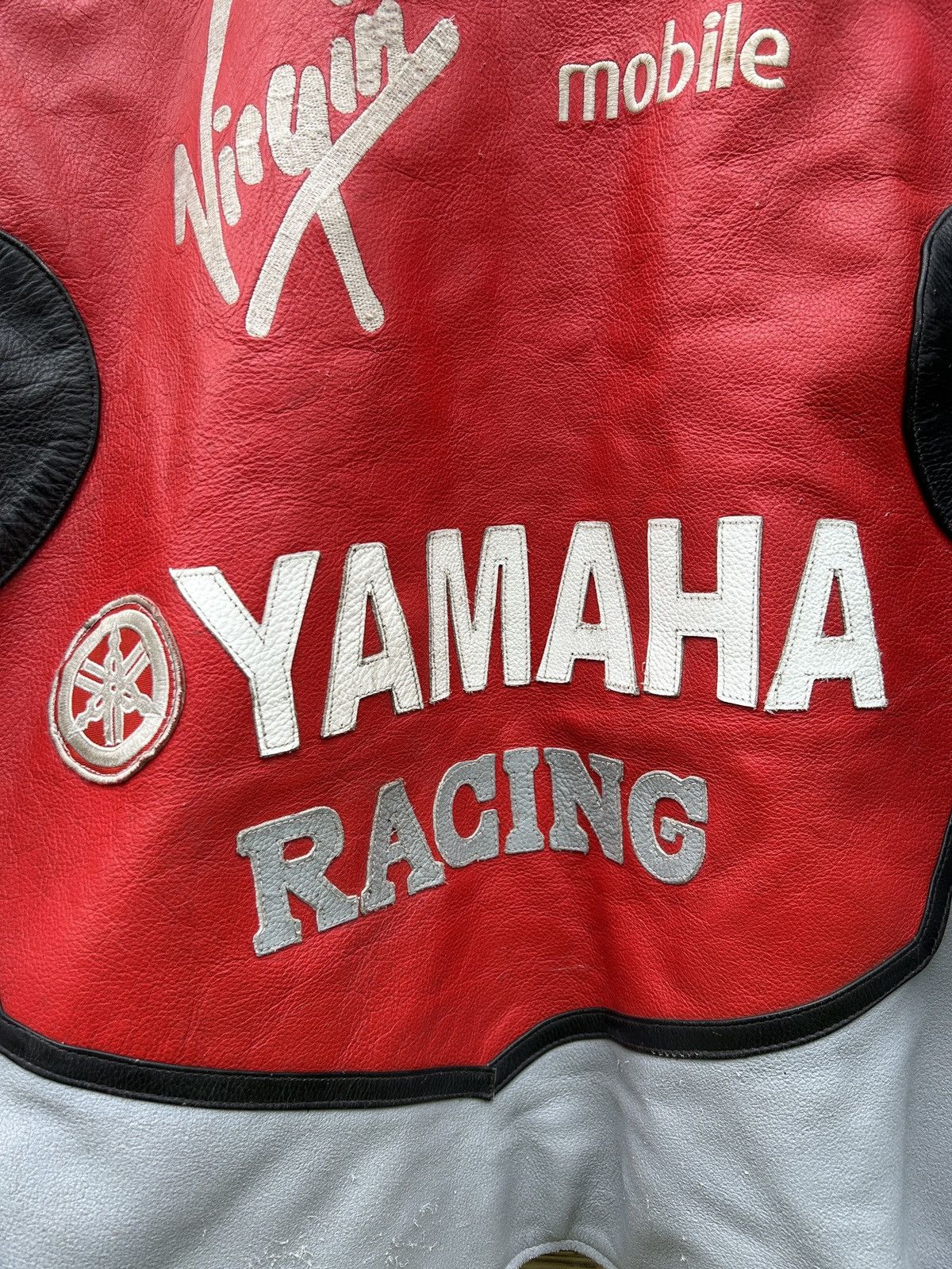 Vintage 90s Vintage Yamaha Racing Virgin Mobile Leather Jacket Size US XXL / EU 58 / 5 - 11 Thumbnail