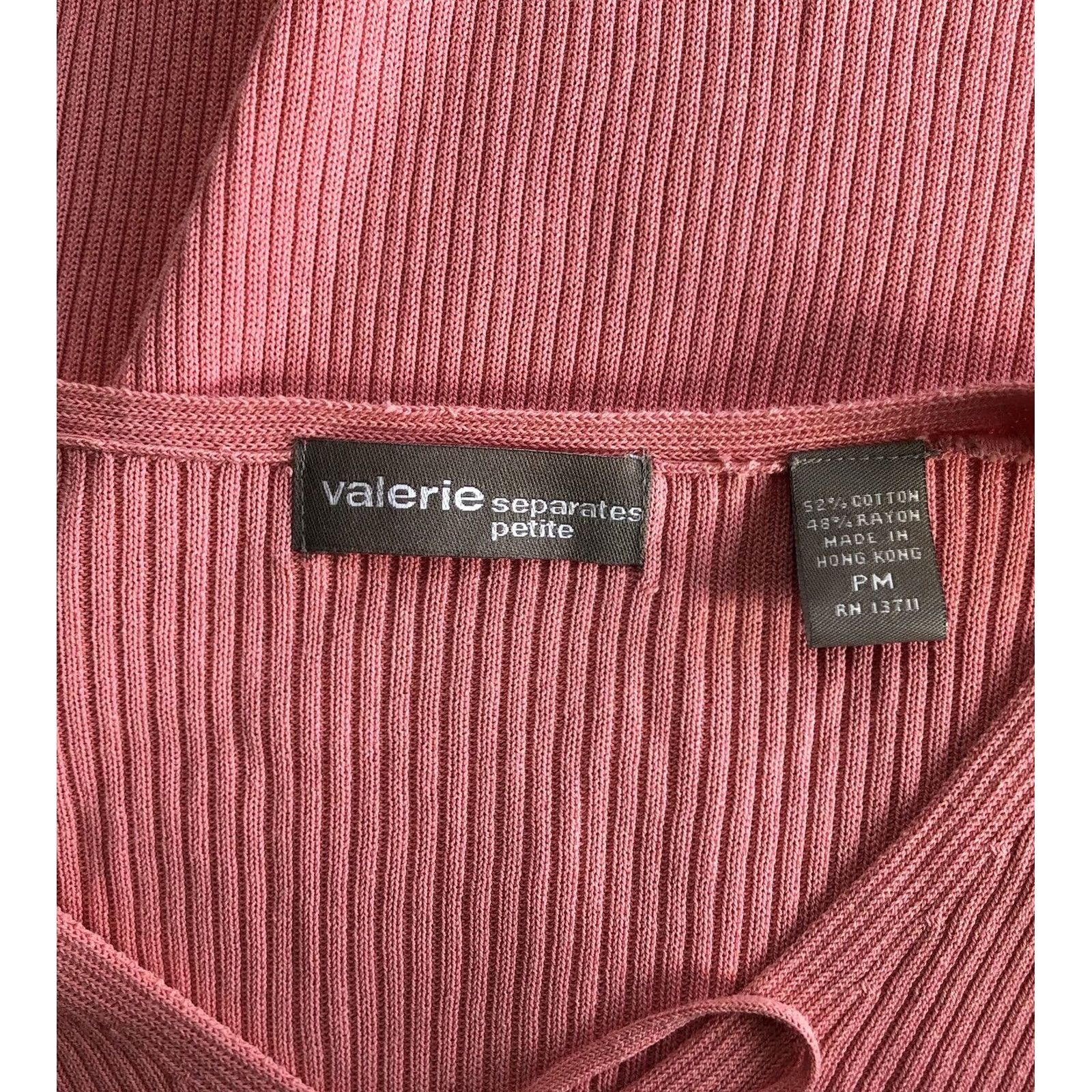 Pinko VINTAGE Valerie Stevens Shirt PM Pink Bow V-Neck 3/4 Sleeve Knit Tee Top Girls Fairy 90s Size M / US 6-8 / IT 42-44 - 4 Thumbnail