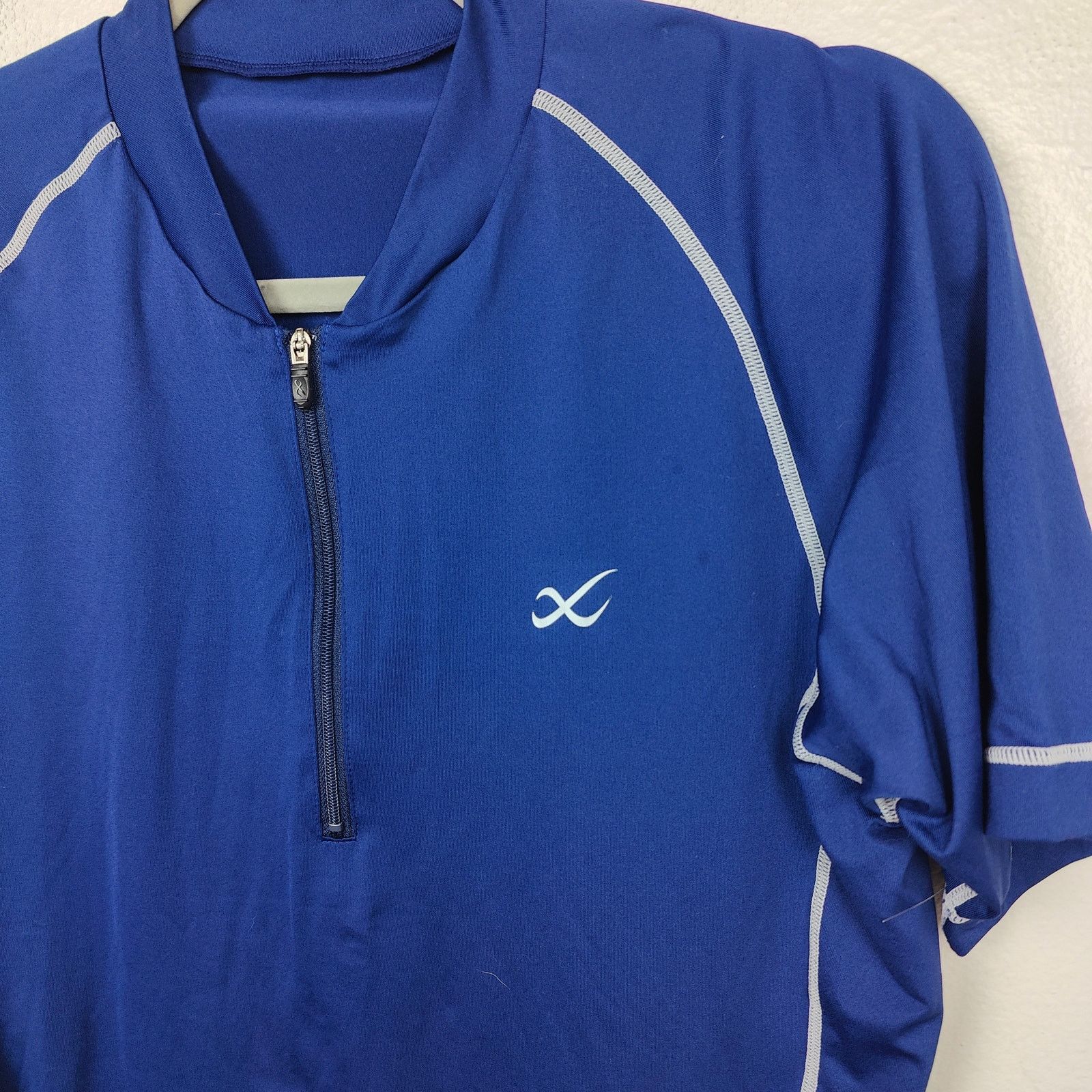 Other CW-X Cycling Jersey Mens Medium Blue Shirt 1/4 Zip Size US M / EU 48-50 / 2 - 2 Thumbnail