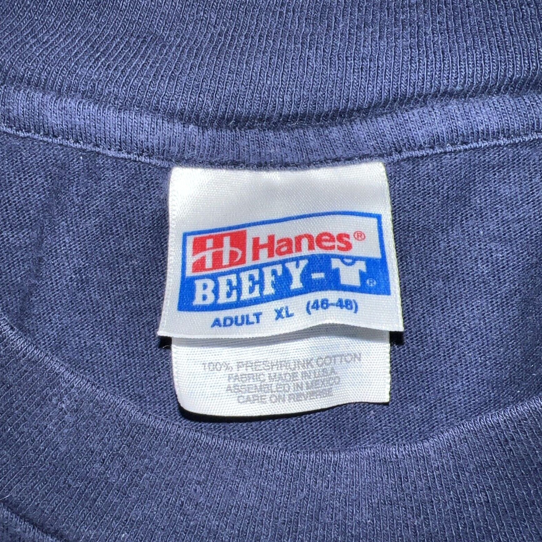 Hanes VINTAGE Hanes Beefy-T Single Stitch Printpack Pocket T-Shirt Mens XL Blue USA Size US XL / EU 56 / 4 - 4 Thumbnail