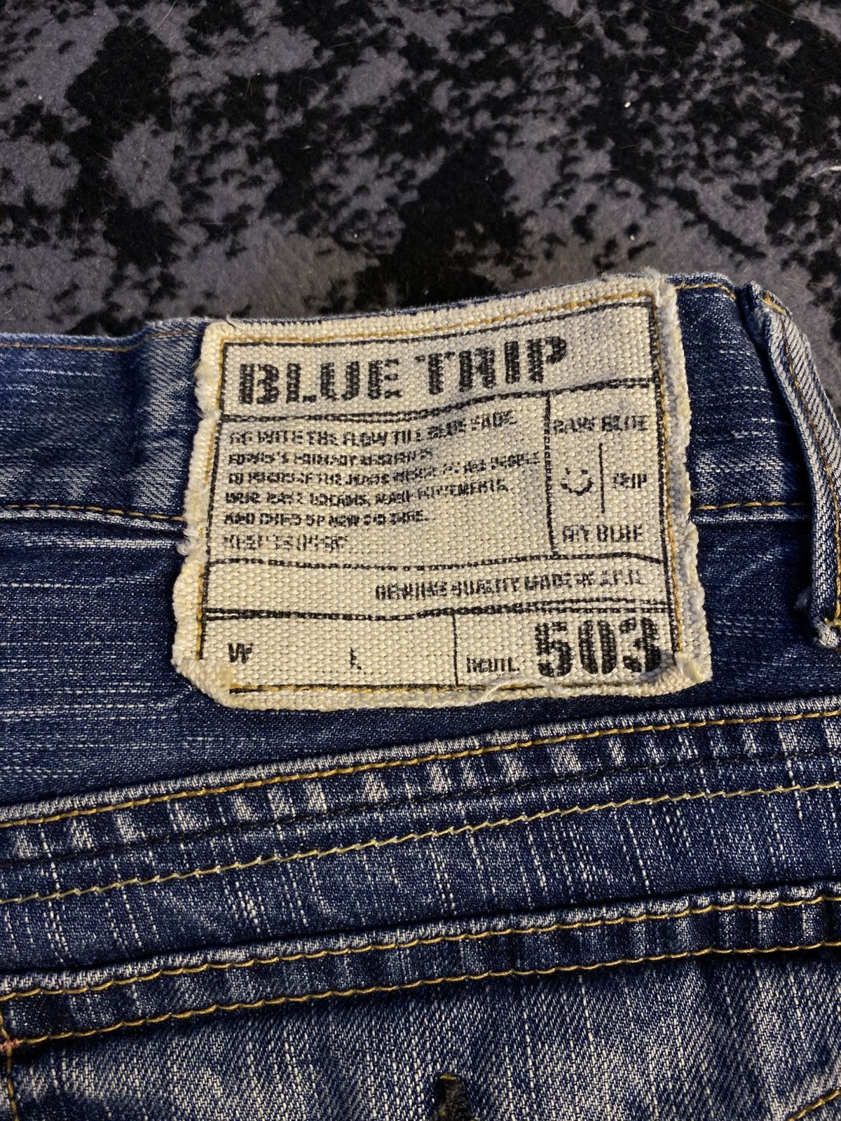 Edwin 503 Flare Edwin Blue Trip Distressed Jeans 🔥 Size US 30 / EU 46 - 4 Thumbnail