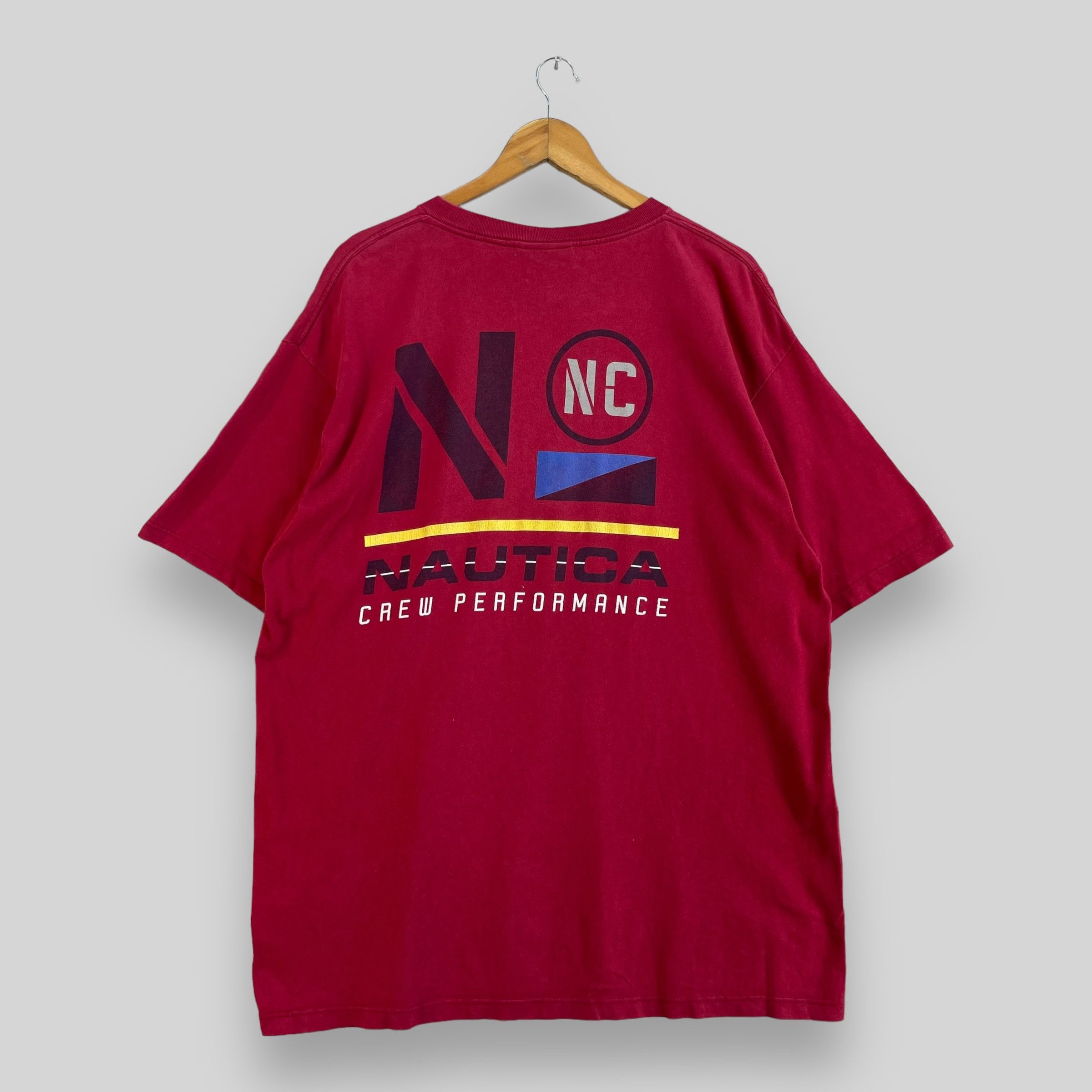 Nautica × Vintage Vintage 90s NAUTICA Sailing Gear Big Logo Printed Tshirt Size US L / EU 52-54 / 3 - 1 Thumbnail