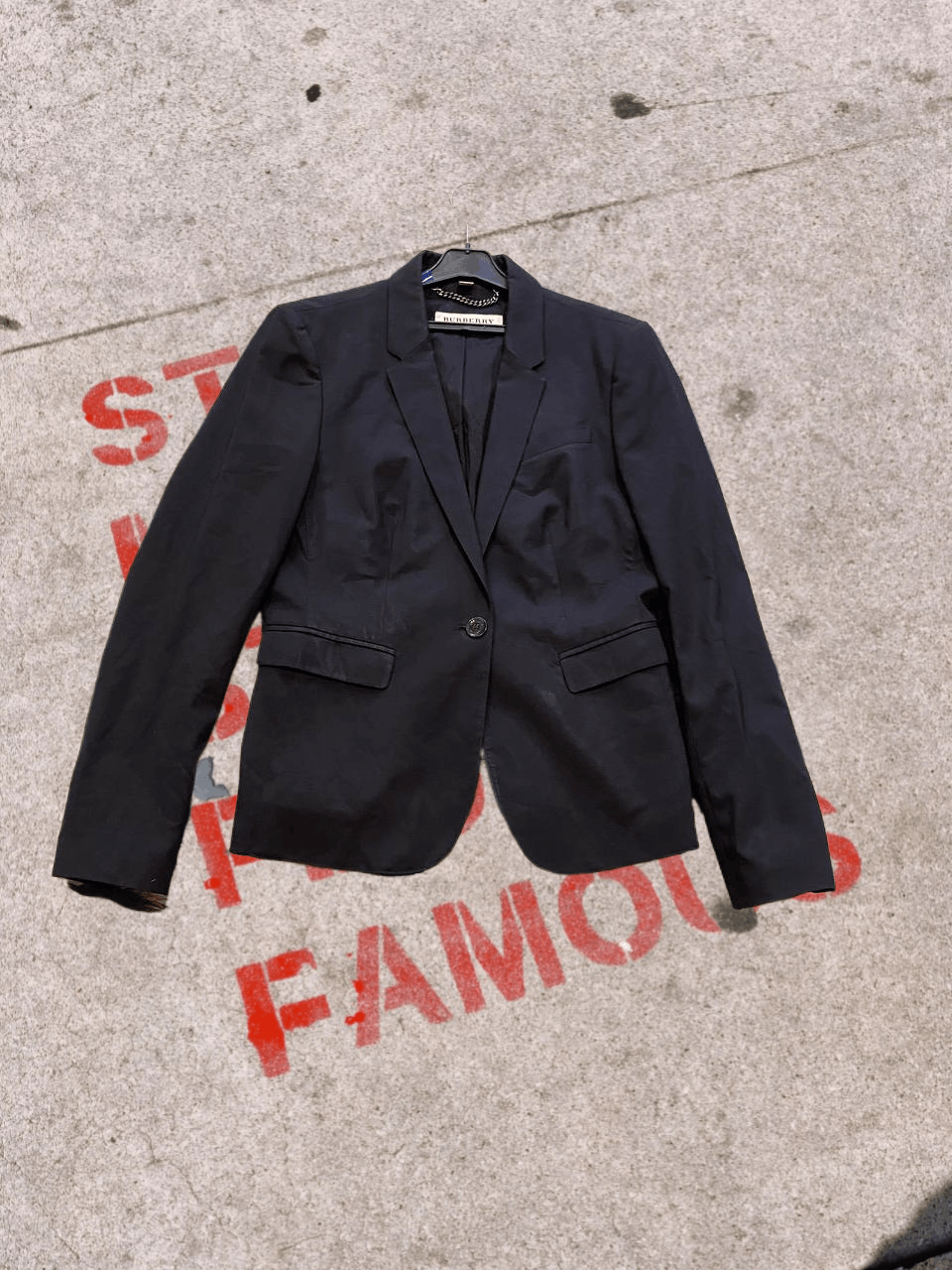 Burberry Burberry London Navy Womens Suit Jacket Blazer Size L / US 10 / IT 46 - 1 Thumbnail