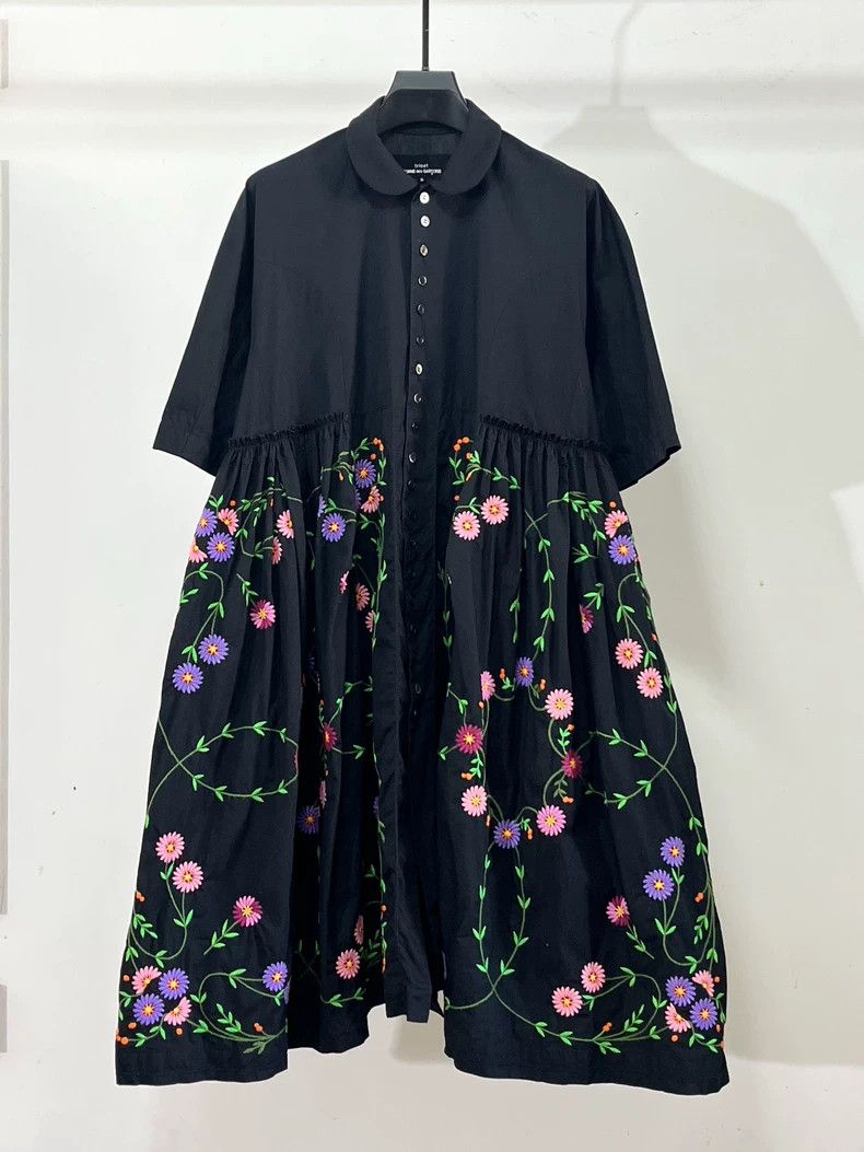 Comme des Garcons Comme Des Garcons Embroidered Floral Dress Size S / US 4 / IT 40 - 1 Thumbnail
