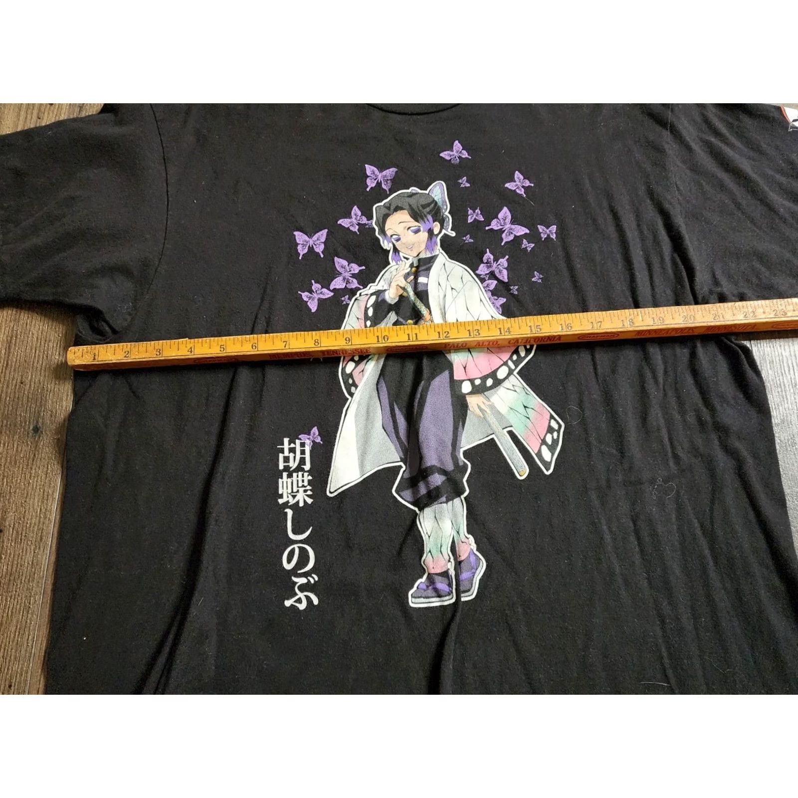 Vintage Demon Slayer Mens XL Shinobu Kocho Butterfly Licensed T Shirt Black Cotton Crew Neck Short Sleeve Graphic Print Vintage No Size US XL / EU 56 / 4 - 3 Thumbnail