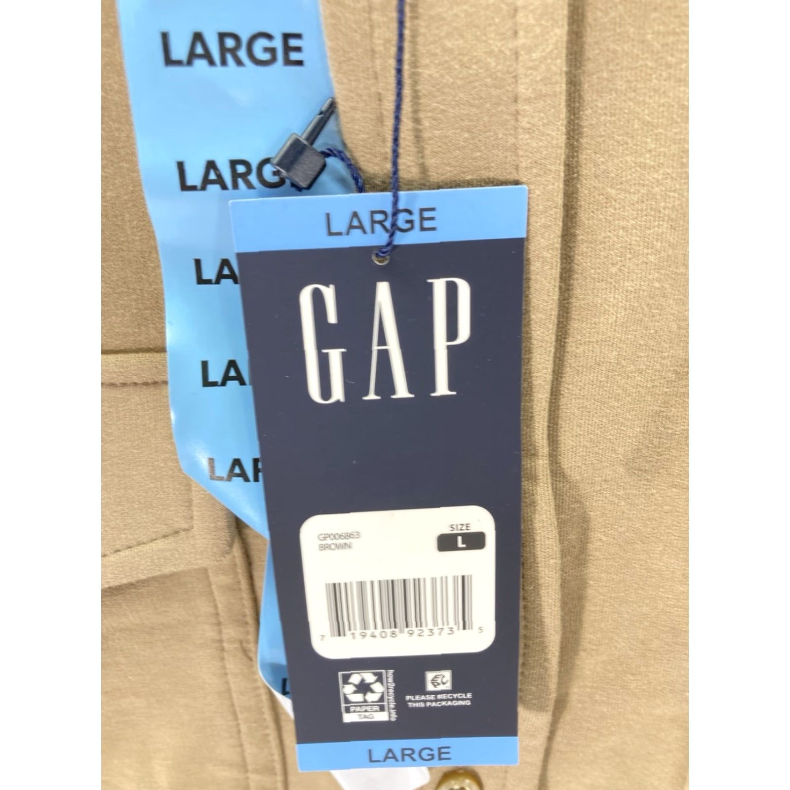 Gap VINTAGE Gap Knit Shirt Men L Brown Button Long Sleeve Cotton Blend Stretch NWT Size US L / EU 52-54 / 3 - 4 Thumbnail