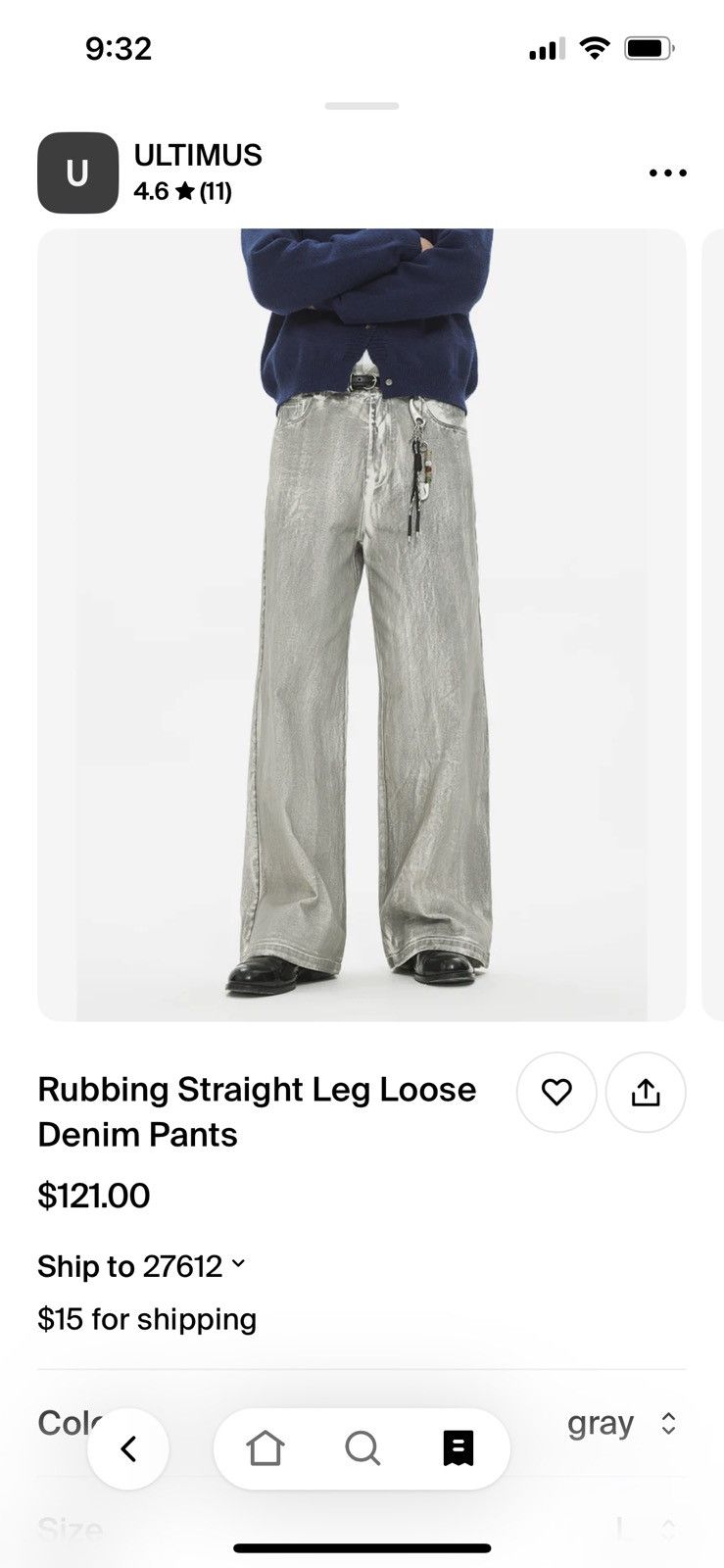 Japanese Brand × Vintage Rubbing Straight Leg Loose Denim Pants Size US 32 / EU 48 - 1 Thumbnail