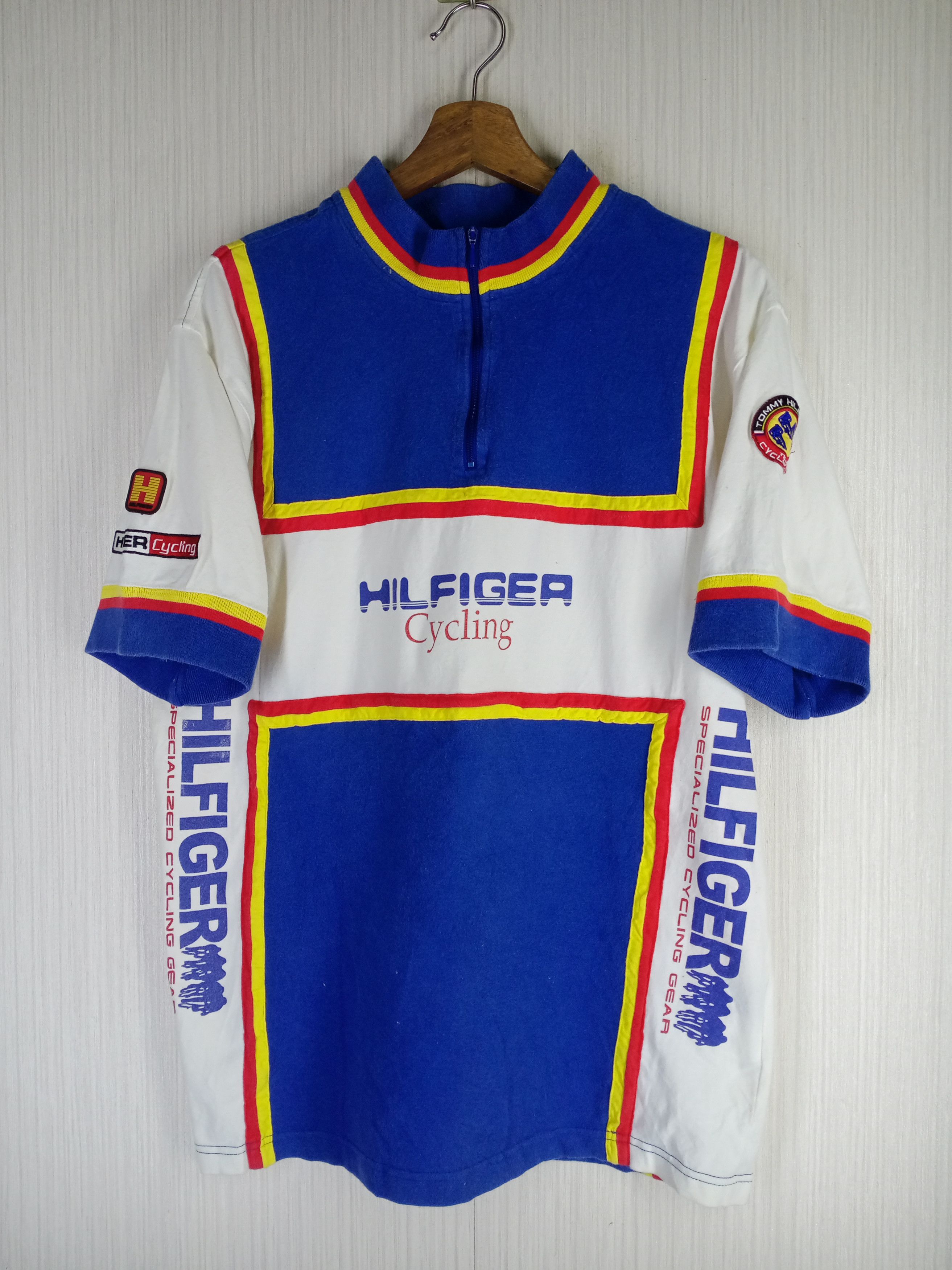 Tommy Hilfiger Rare Vintage 90s Tommy Hilfiger Cycling Gear Rcing Shirt Size US M / EU 48-50 / 2 - 1 Thumbnail