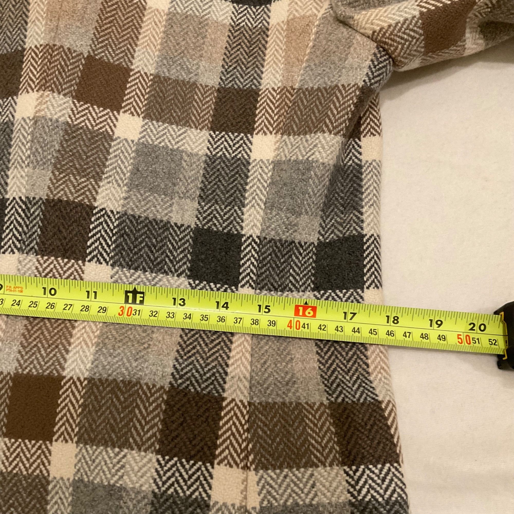Loro Piana Loro Piana herringbone wool brown grey plaid check women lon Size XS / US 0-2 / IT 36-38 - 7 Thumbnail