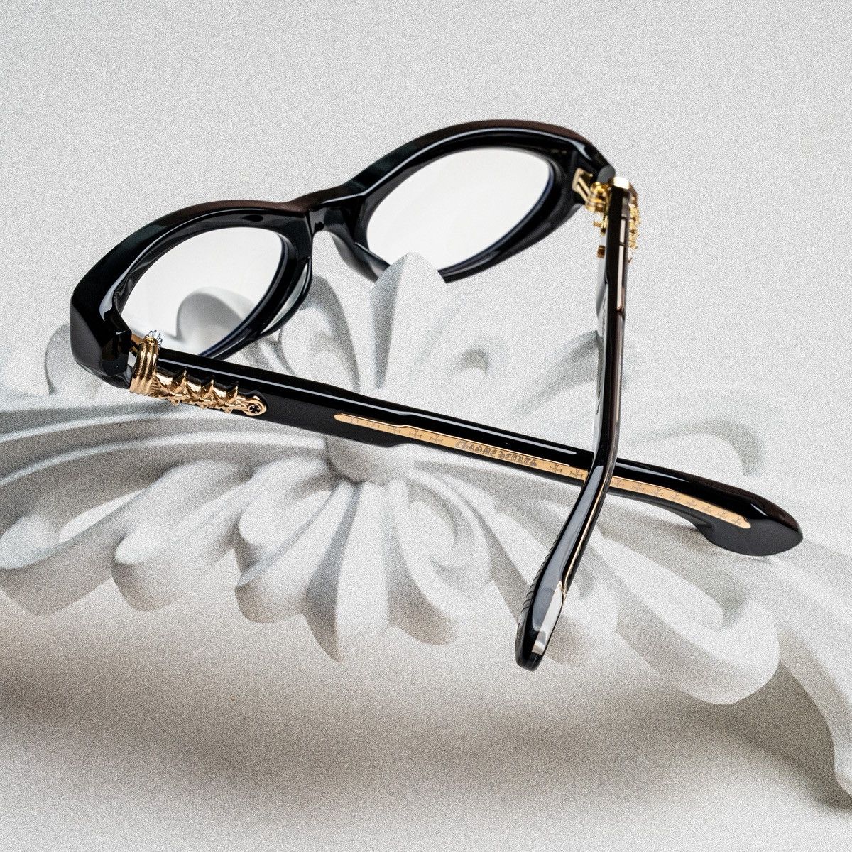 Chrome Hearts CHROME HEARTS BLASTER BLACK/18KGP GLASSES Size ONE SIZE - 7 Thumbnail