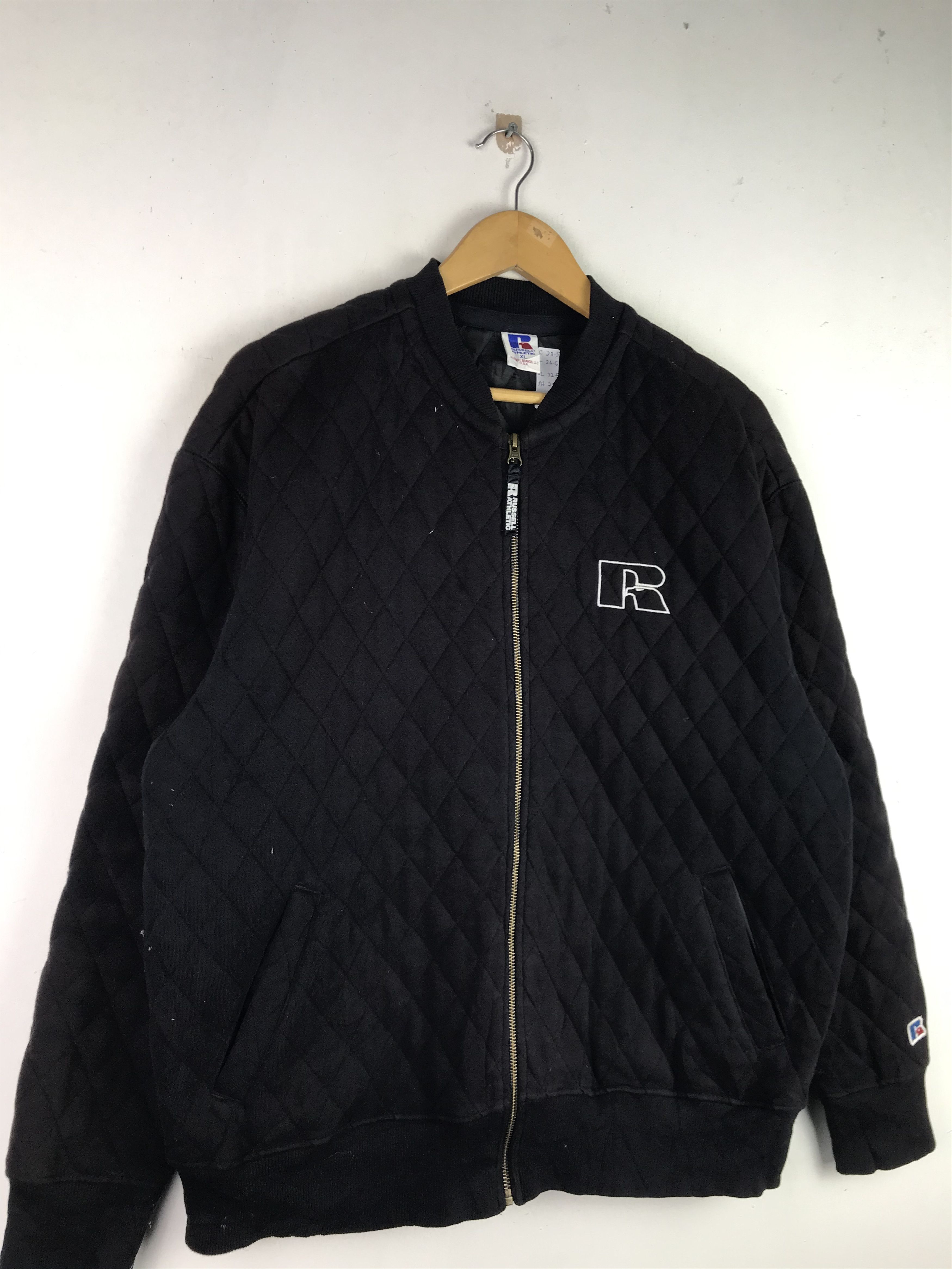 Russell Athletic Vintage Sunfaded Russell Athletic Full Zipper Bomber Jacket Size US XL / EU 56 / 4 - 6 Thumbnail