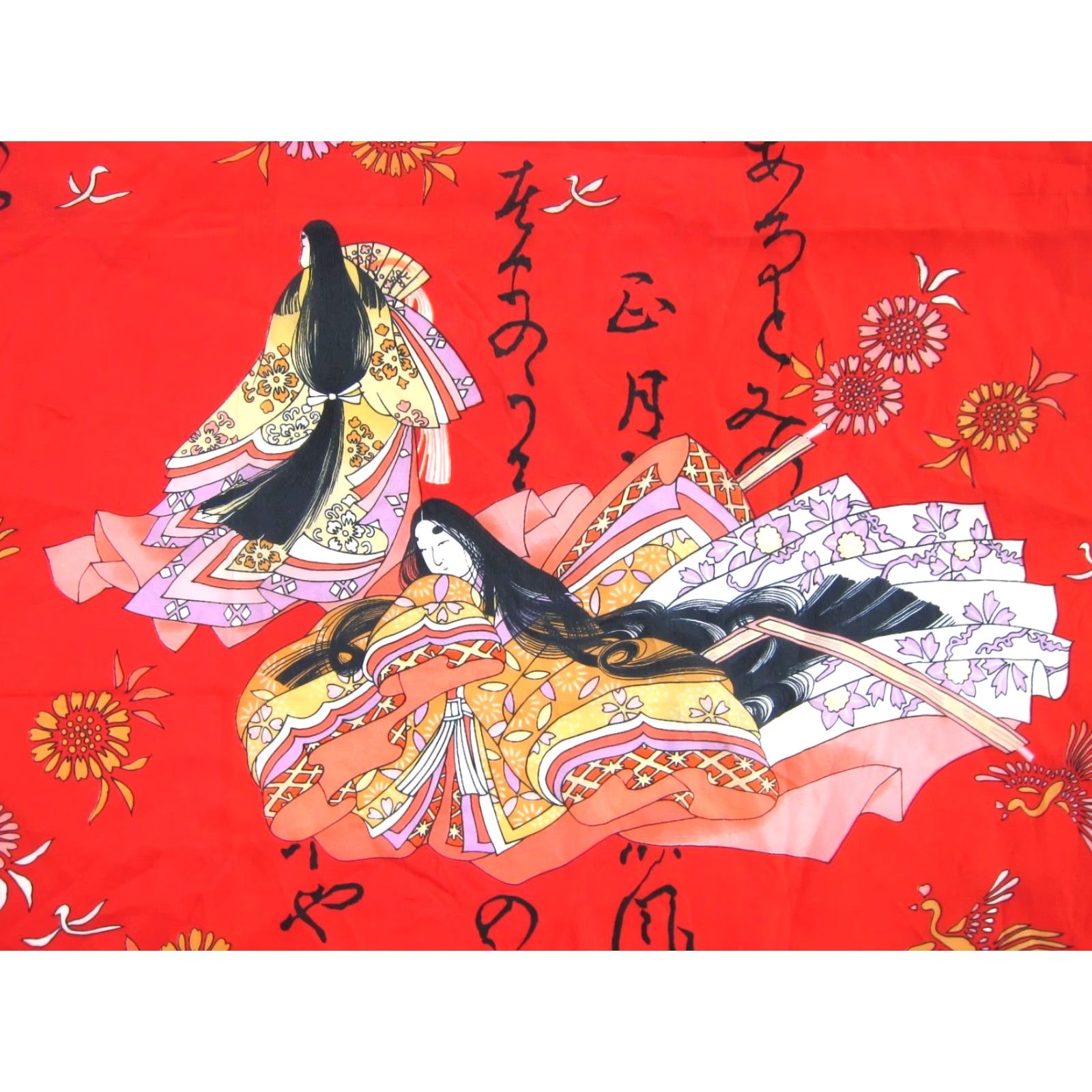 Pinko VINTAGE Made In Japan Red Silk Square Scarf Floral 100% Silk Unbranded Unisex Square Scarf 29.5" X 31" Womens Size ONE SIZE - 2 Thumbnail