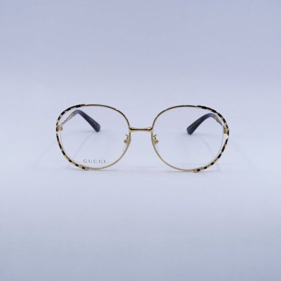 Gucci 🕶️ New Gucci GG0596OA 001 Gold/Black Eyeglasses 58mm Size ONE SIZE - 3 Thumbnail