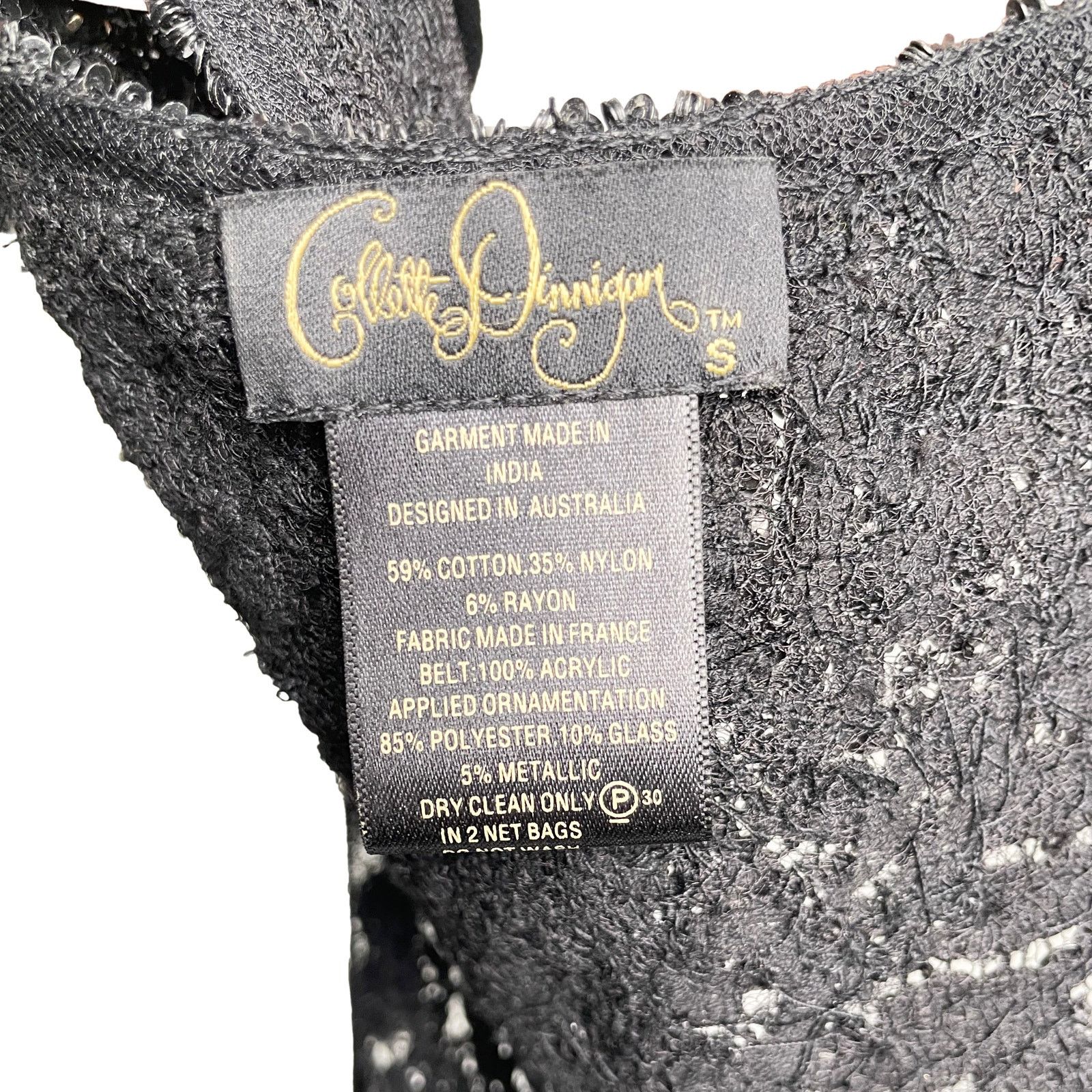 Collette Dinnigan Black Sequin Dress Size S / US 4 / IT 40 - 9 Thumbnail