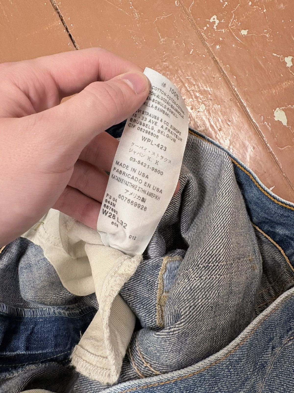 Levi's Vintage Clothing LVC Embroidered Orange Tabs Made In USA Size 28" / US 6 / IT 42 - 10 Thumbnail