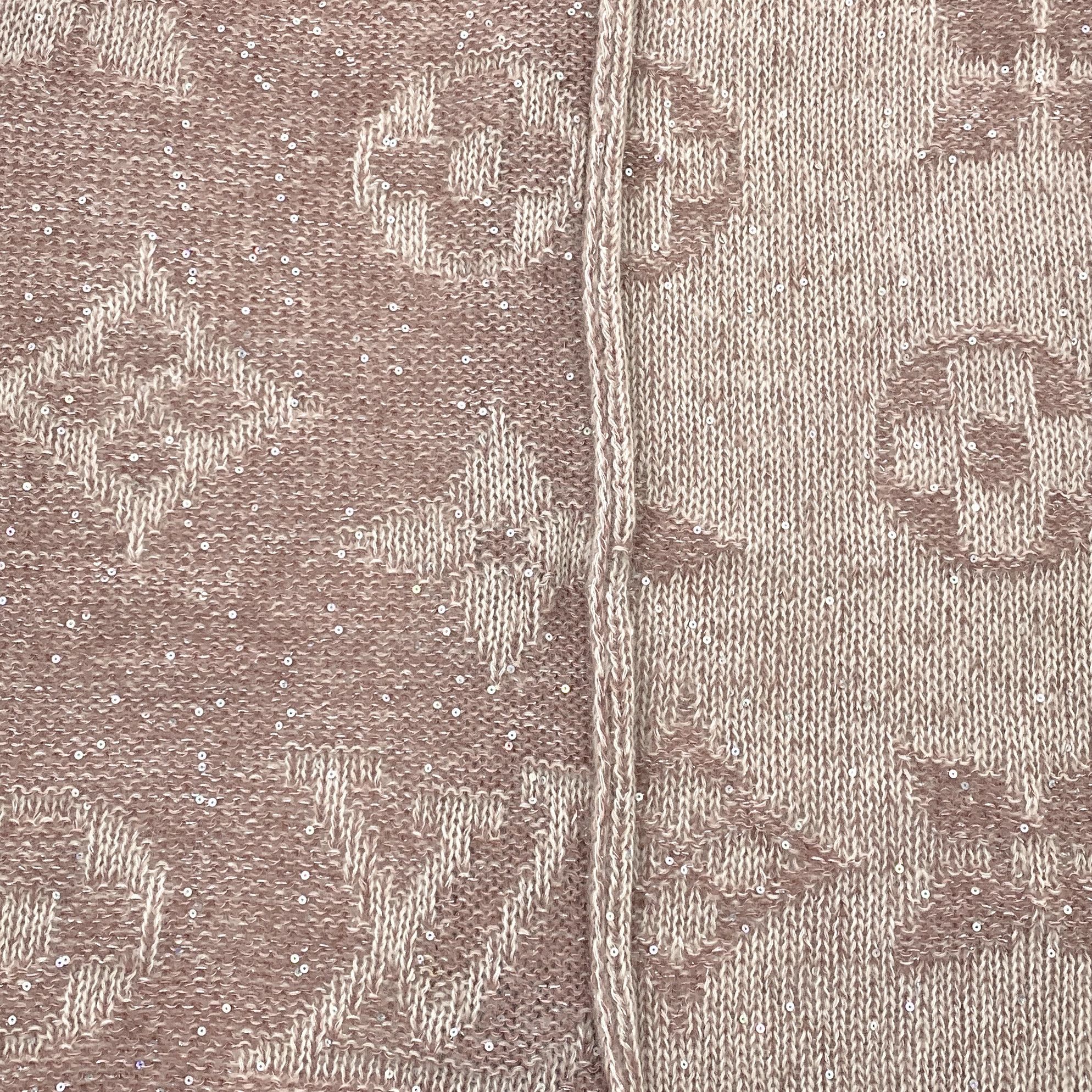 Louis Vuitton LV Logo Sequin Scarf Pink (182cm×30cm) Size ONE SIZE - 7 Thumbnail