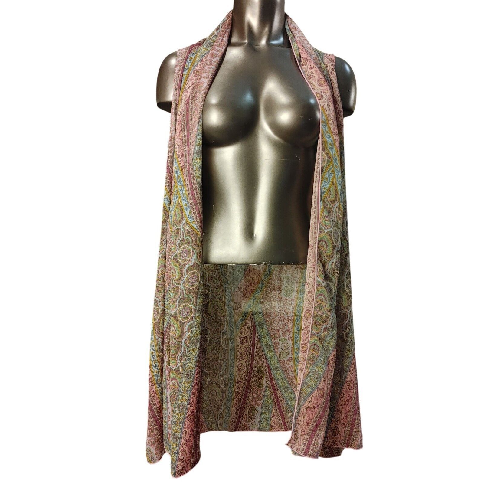 Other Susan Graver Women's Sheer Sleeveless Wrap Sweater/Robe XL Size XL / US 12-14 / IT 48-50 - 2 Thumbnail
