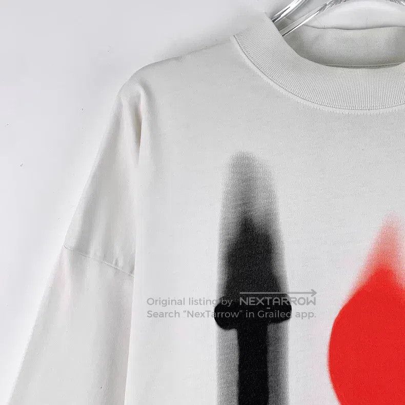 Balenciaga Balenciaga White letter heart print cotton crew neck short Size US XXS / EU 40 - 3 Thumbnail