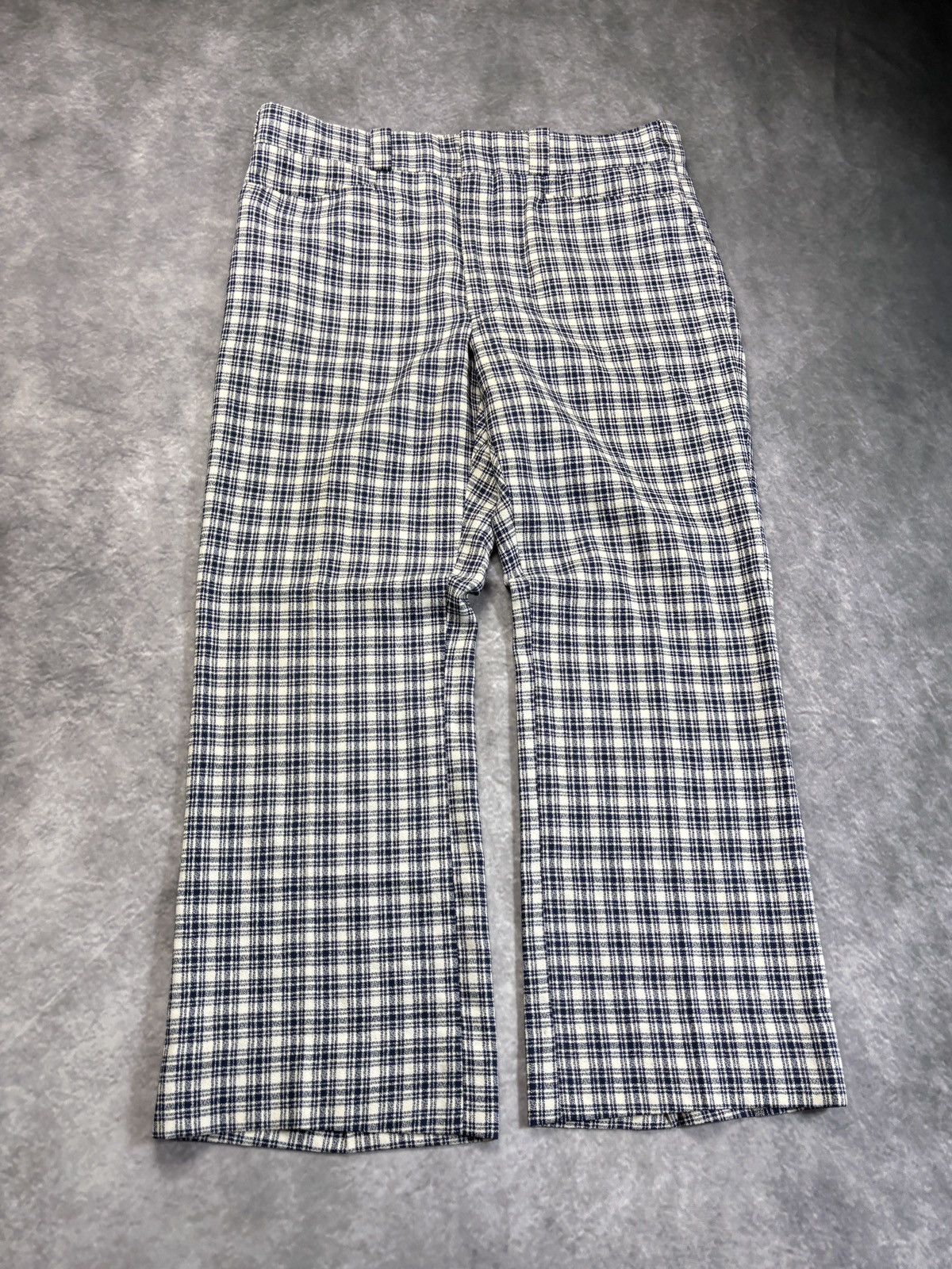 Sears × Vintage 1960s Plaid Trousers Vintage Don Parker Polyester Pants 70s Size US 34 / EU 50 - 1 Thumbnail