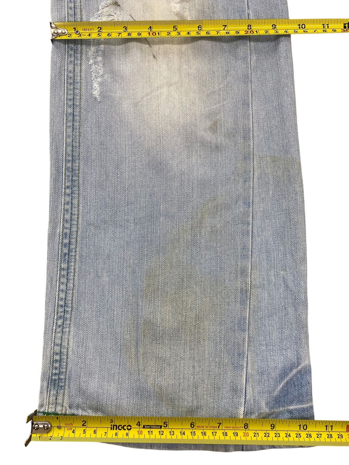 Japanese Brand Japanese brand Light Wash Distressed Style Flare Jeans Size US 30 / EU 46 - 9 Thumbnail