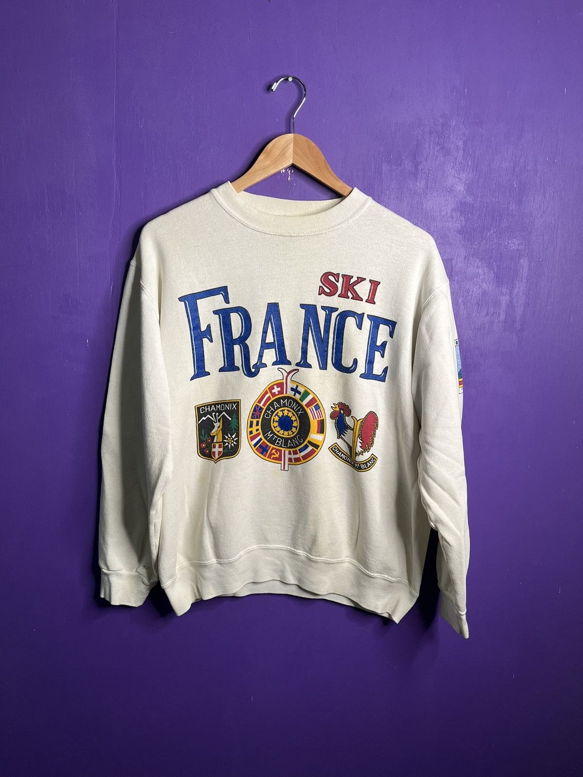 American Eagle Outfitters × Vintage Vintage 90s American Eagle ski France sweatshirt Size US L / EU 52-54 / 3 - 1 Thumbnail