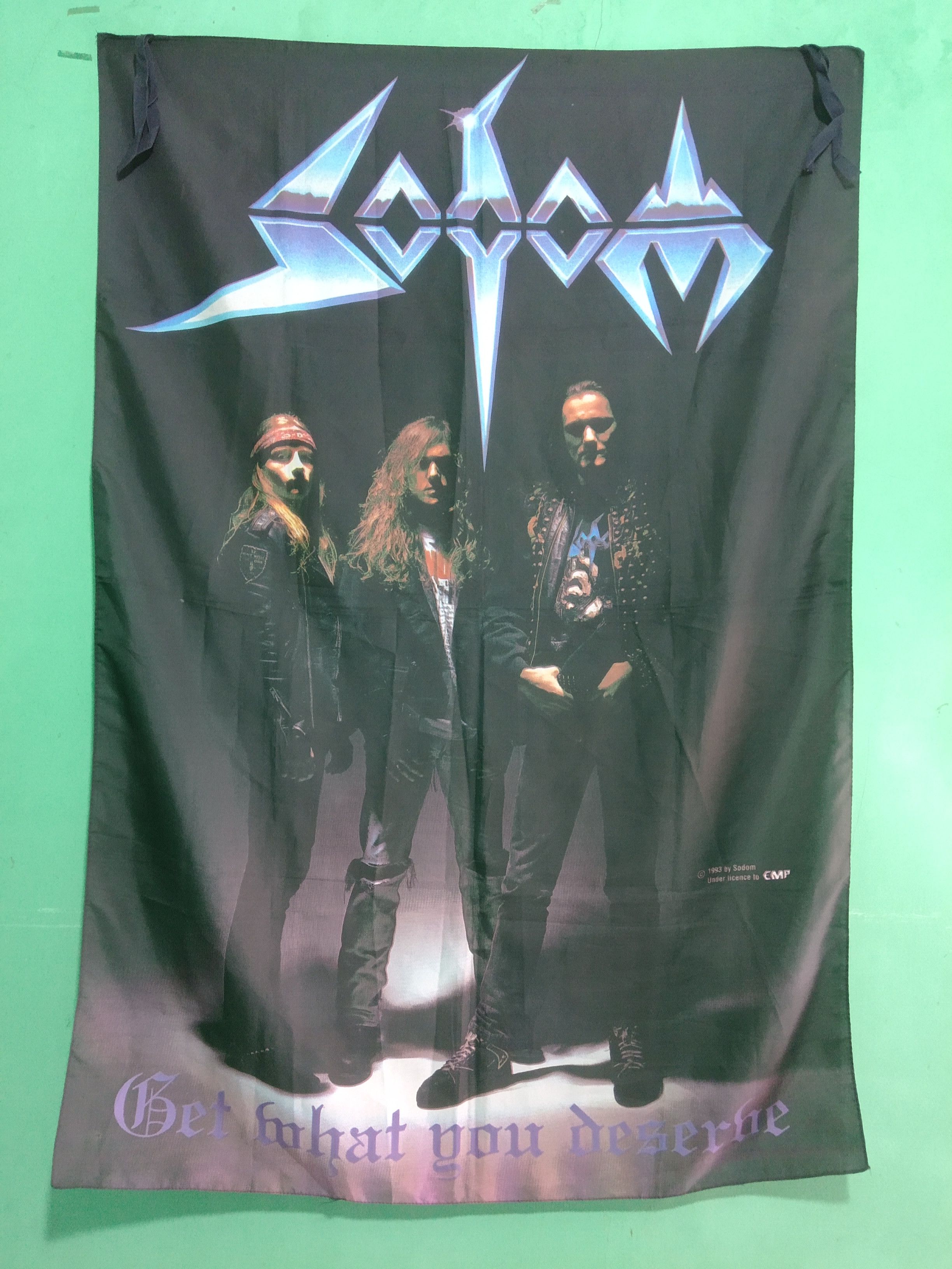Vintage Vintage '93 SODOM poster flag Size ONE SIZE - 1 Thumbnail