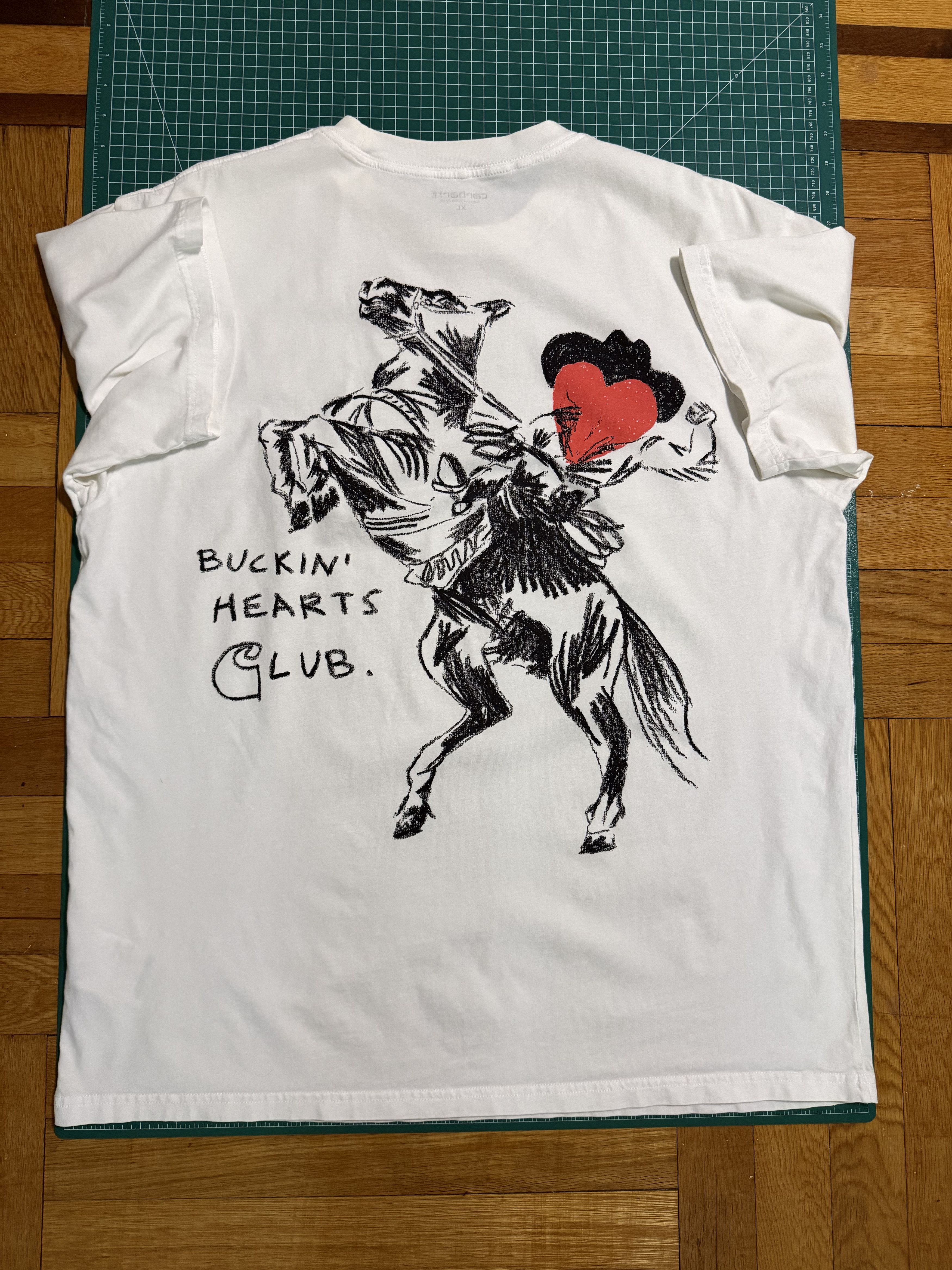 Carhartt Wip Carhartt WIP Buckin Hearts Club Tee - White Size US XL / EU 56 / 4 - 1 Thumbnail