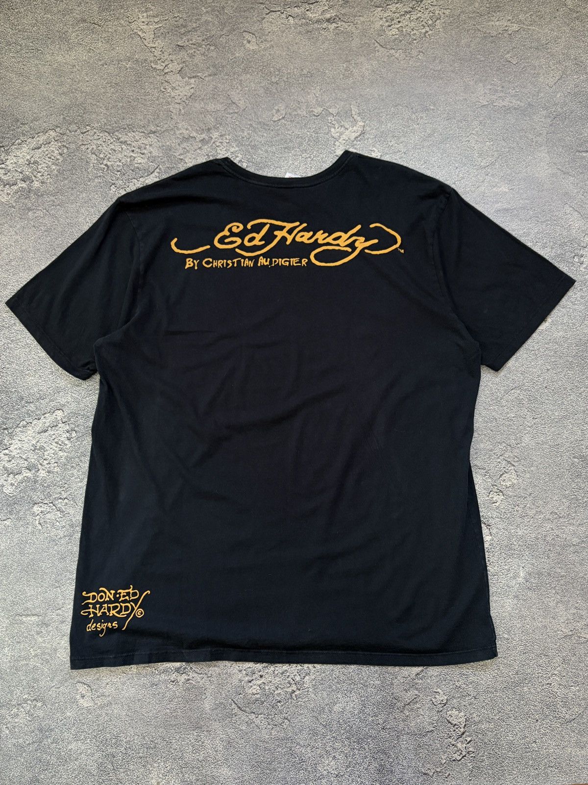 Ed Hardy Ed Hardy Dead or Alive Skull Roses Audigier Tee Black XXL Size US XXL / EU 58 / 5 - 2 Thumbnail
