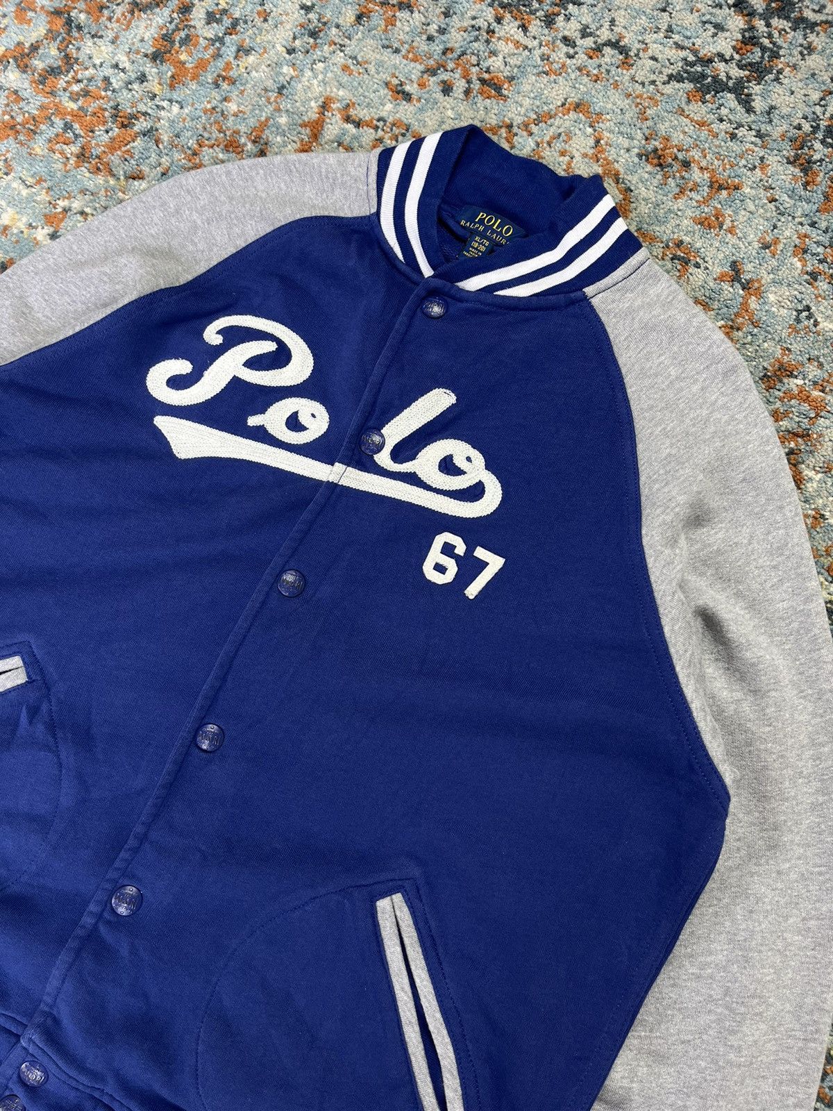 Polo Ralph Lauren × Vintage Vintage 00s Polo Ralph Lauren 67 baseball button sweatshirt Size US L / EU 52-54 / 3 - 3 Thumbnail