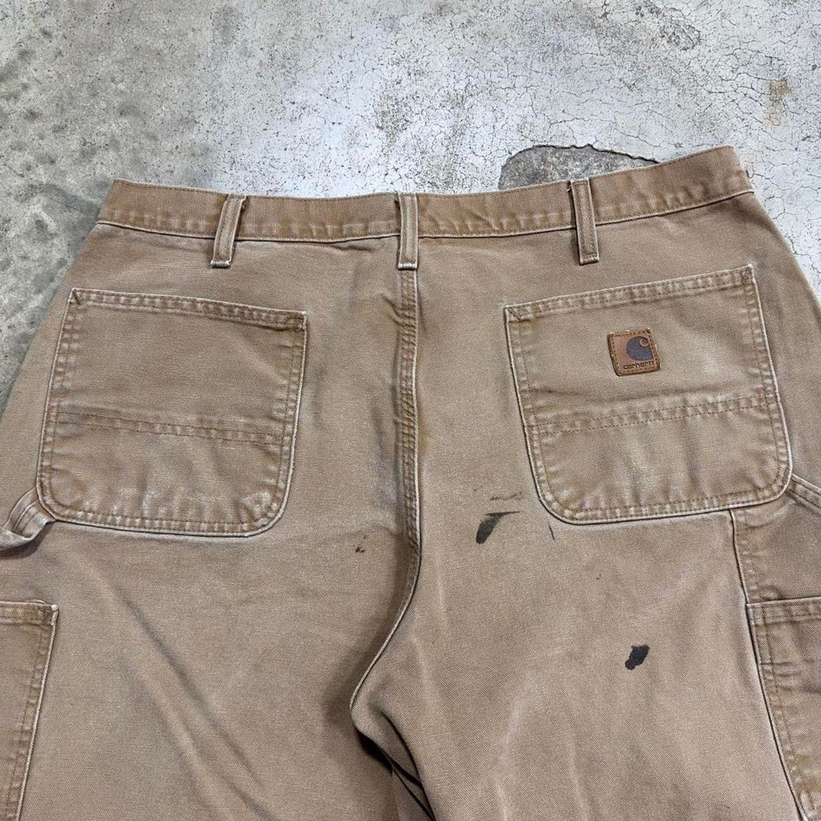 Carhartt × Carhartt Wip Baggy Carhartt Desert Tan Carpenter Denim Streetwear Pants Size US 38 / EU 54 - 4 Thumbnail