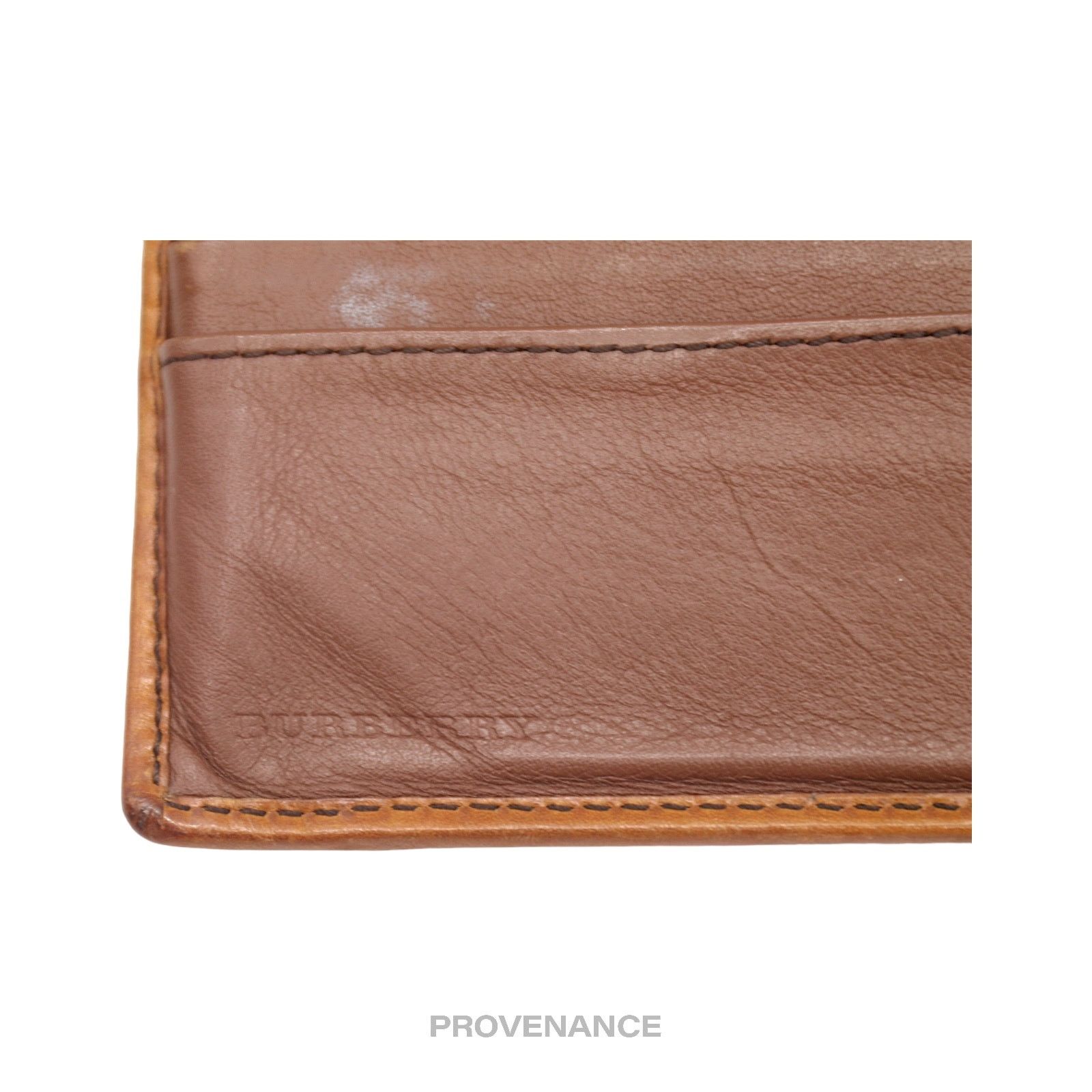 Burberry 🔴 Burberry Nova Check Canvas Bifold Wallet - Brown Leather Size ONE SIZE - 3 Thumbnail