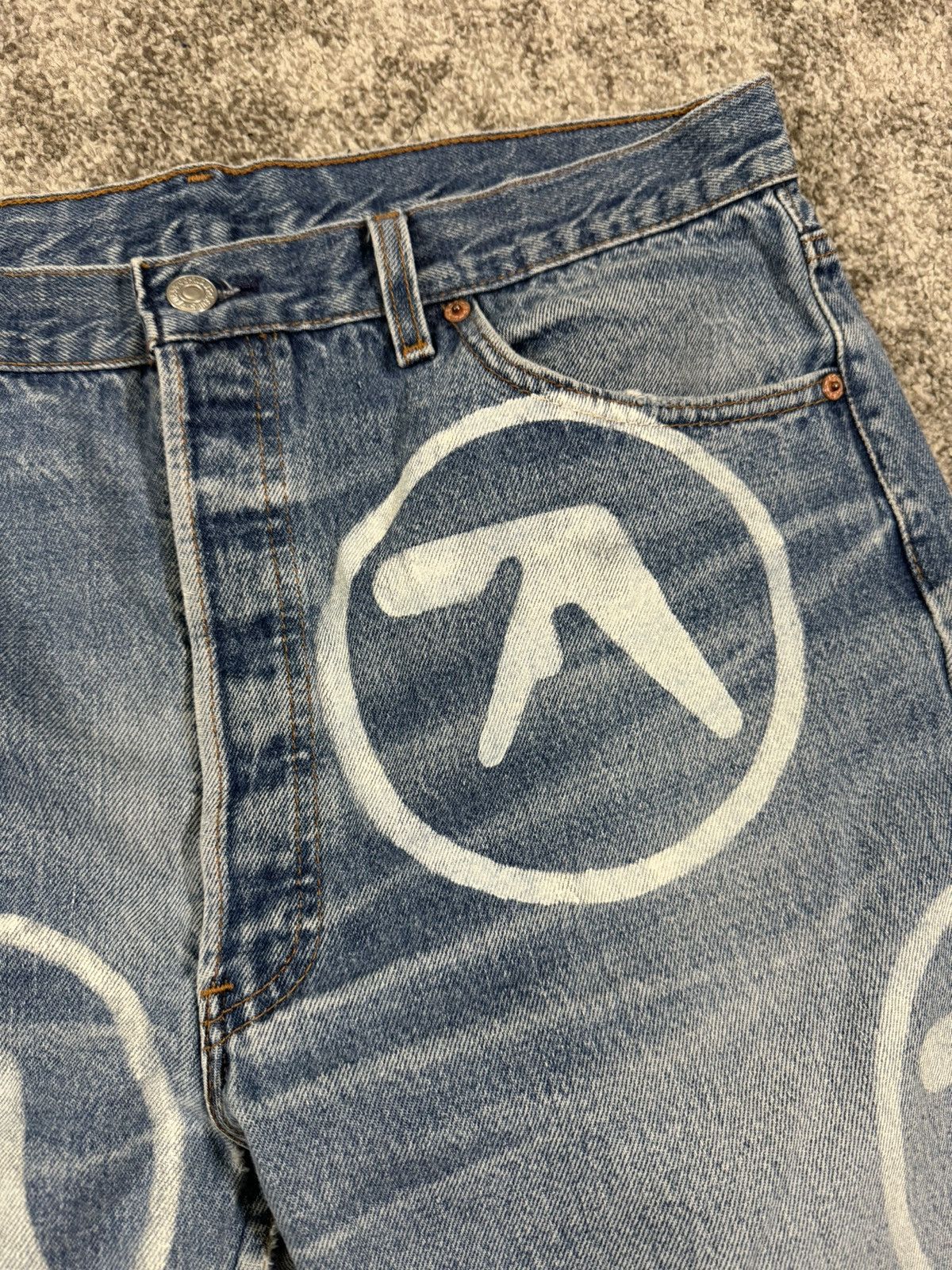 Vintage Vintage Aphex Twin All Over Print Jeans Size US 34 / EU 50 - 3 Thumbnail