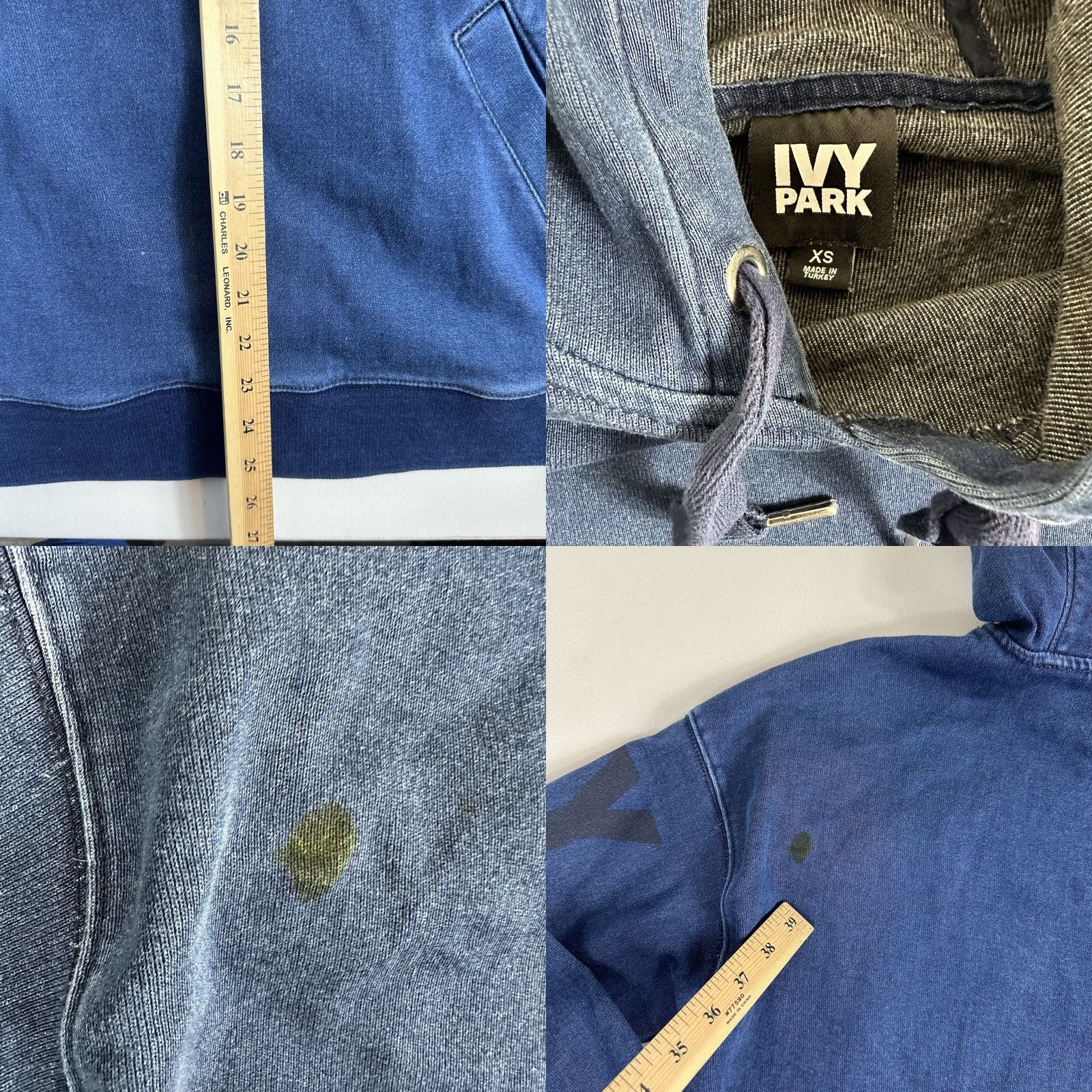Ivy Park VINTAGE Adidas IVY PARK Blue Pullover Hoodie Sweatshirt XS Womens Activewear Hoodie (Note: If not vintage, remove VINTAGE) Size XS / US 0-2 / IT 36-38 - 8 Thumbnail