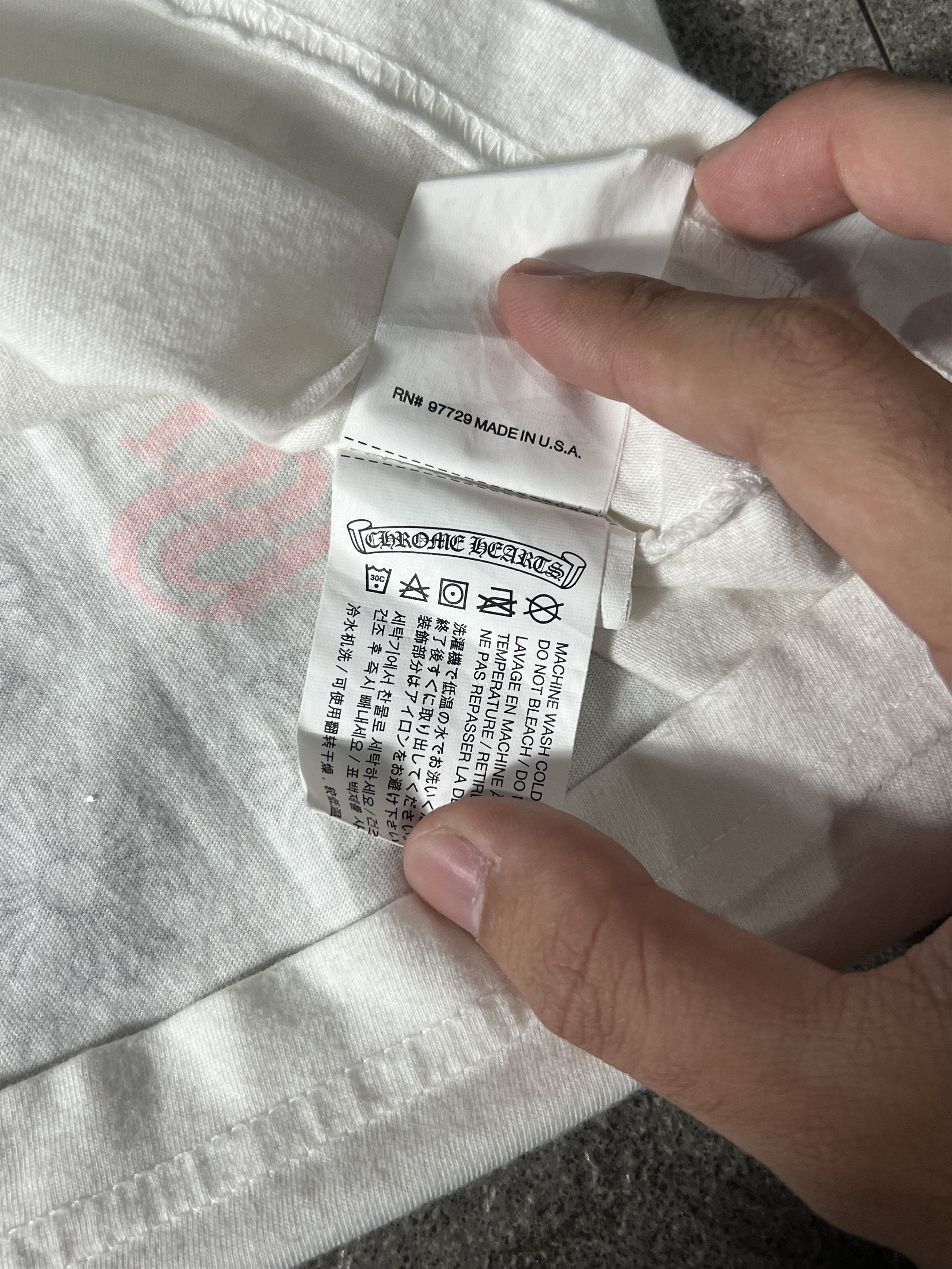 Chrome Hearts Chrome Hearts Pocket Tee White Small USA CH Logo Size US S / EU 44-46 / 1 - 7 Thumbnail