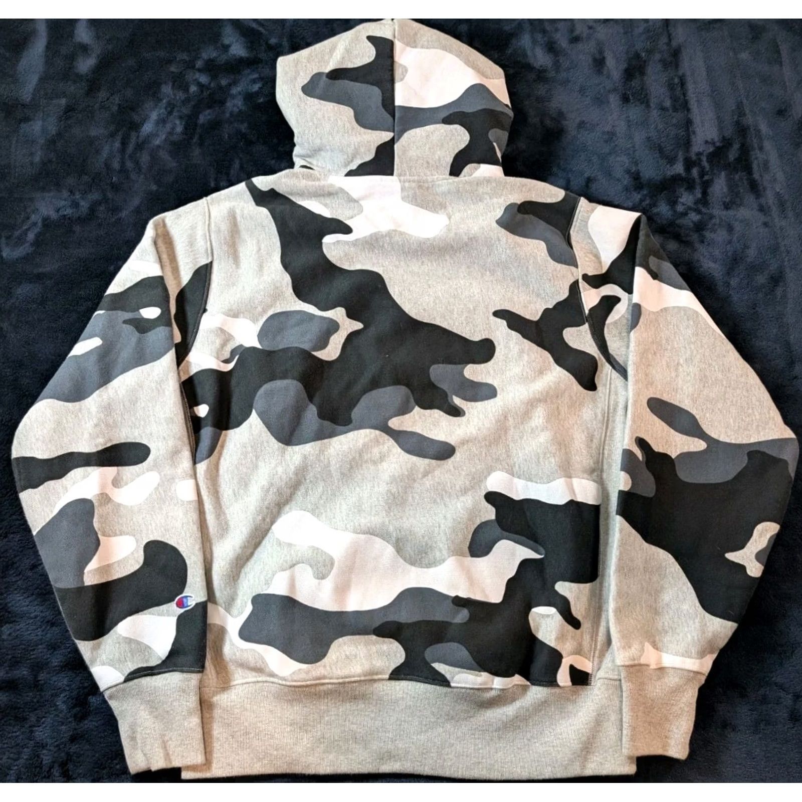 Champion Champion Hoodie Camo Reverse Weave Pullover Sweatshirt Gray Men's L Size US L / EU 52-54 / 3 - 5 Thumbnail