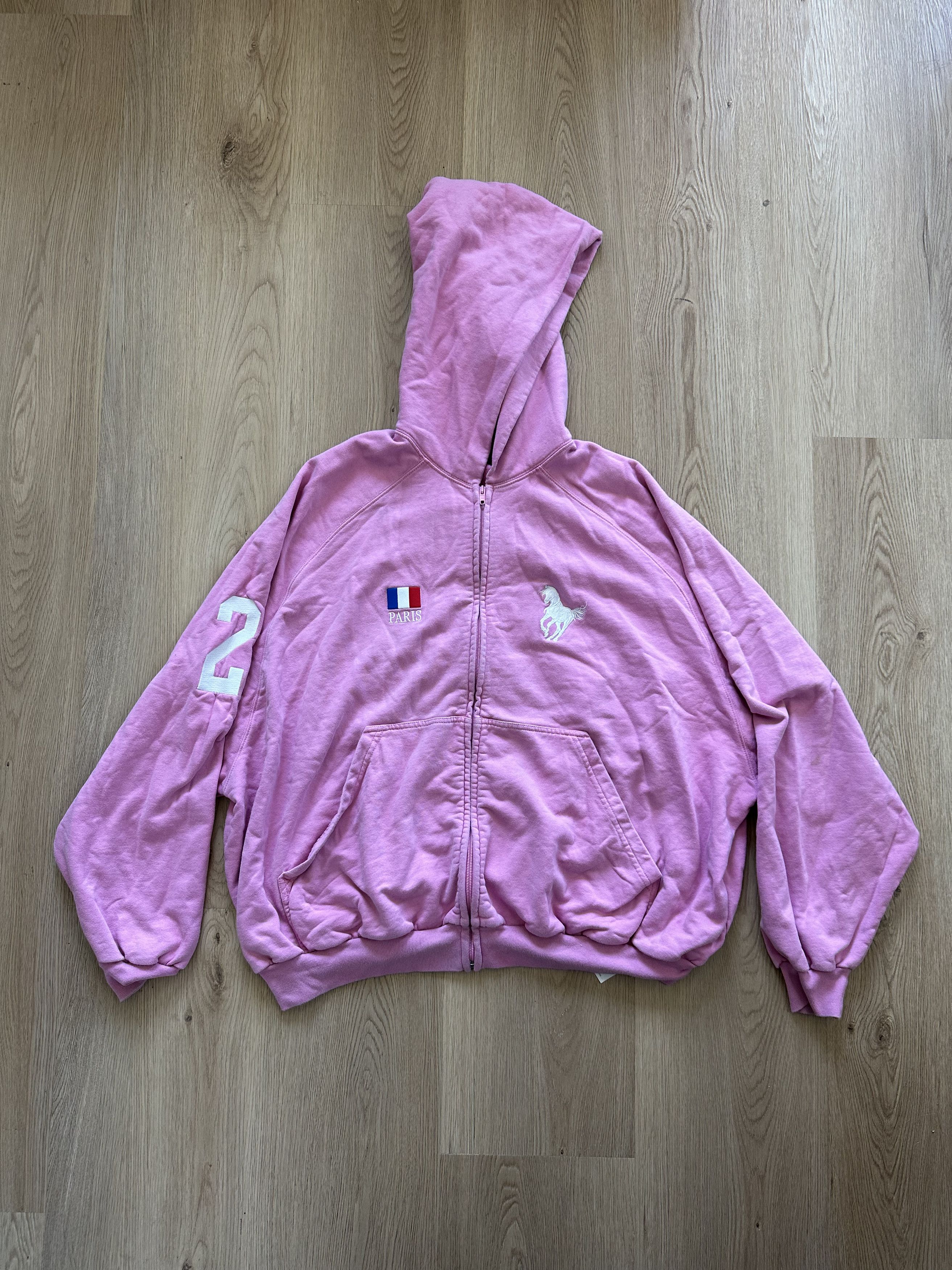 Pre-owned Balenciaga Pink Polo Zip Up