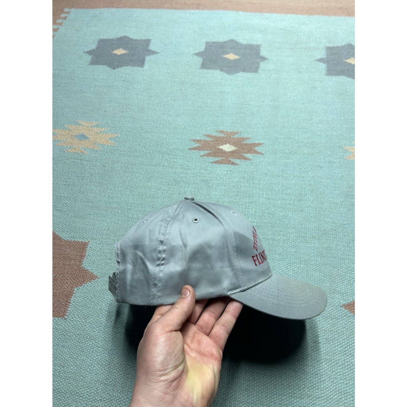 Vintage VINTAGE strapback hat cap Steve Helton flint river boys country bluegrass music Mens Adjustable Gray Baseball Cap Size ONE SIZE - 8 Thumbnail