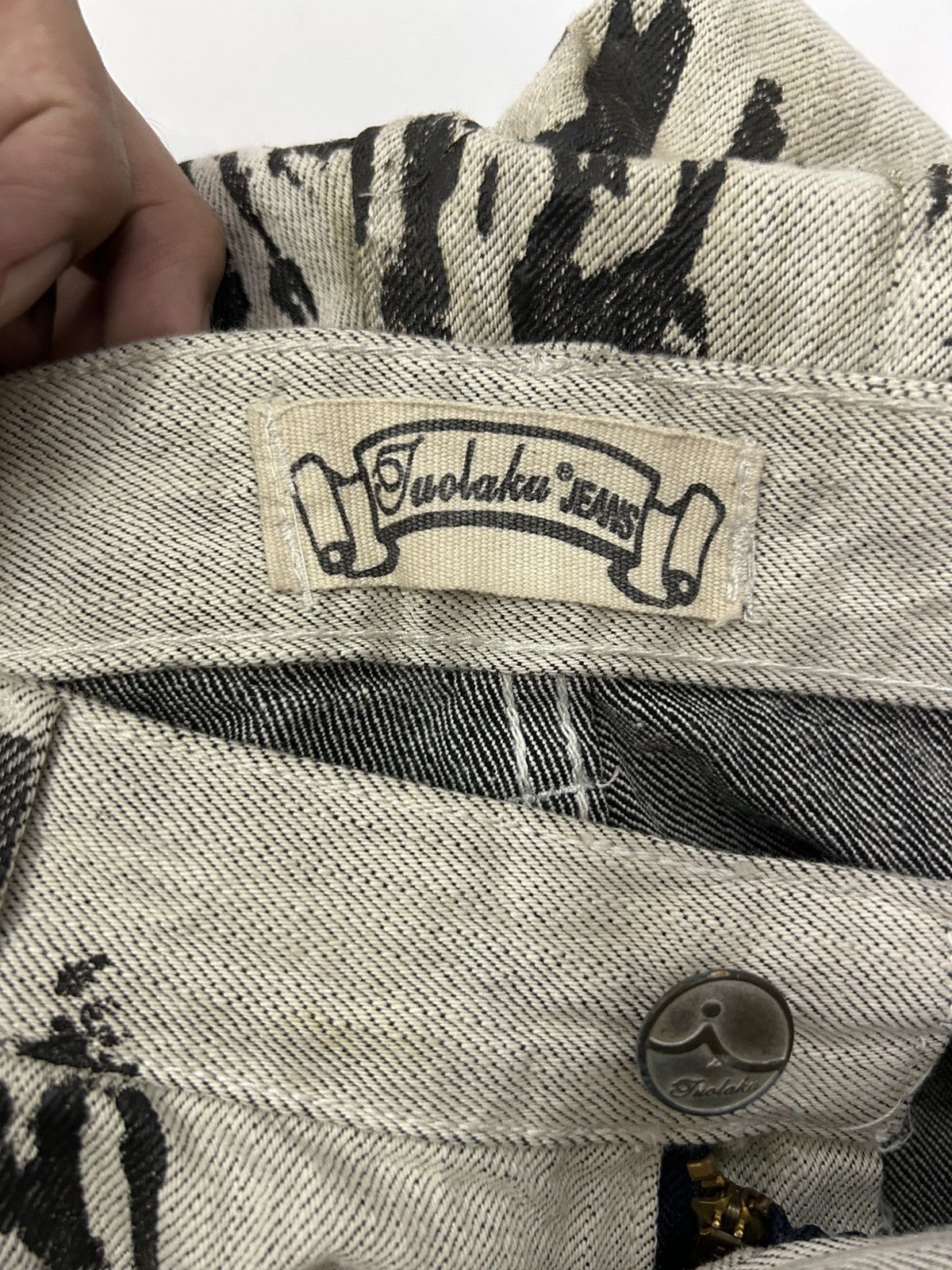 Japanese Brand × Vintage Vintage Japanese Grunge Graffiti Wash Distressed Jeans Size US 34 / EU 50 - 10 Thumbnail
