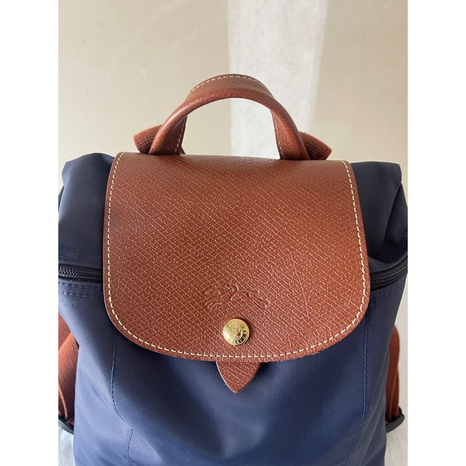 Longchamp Longchamp Le Pilage Backpack Navy 10" x 12" Size ONE SIZE - 2 Thumbnail