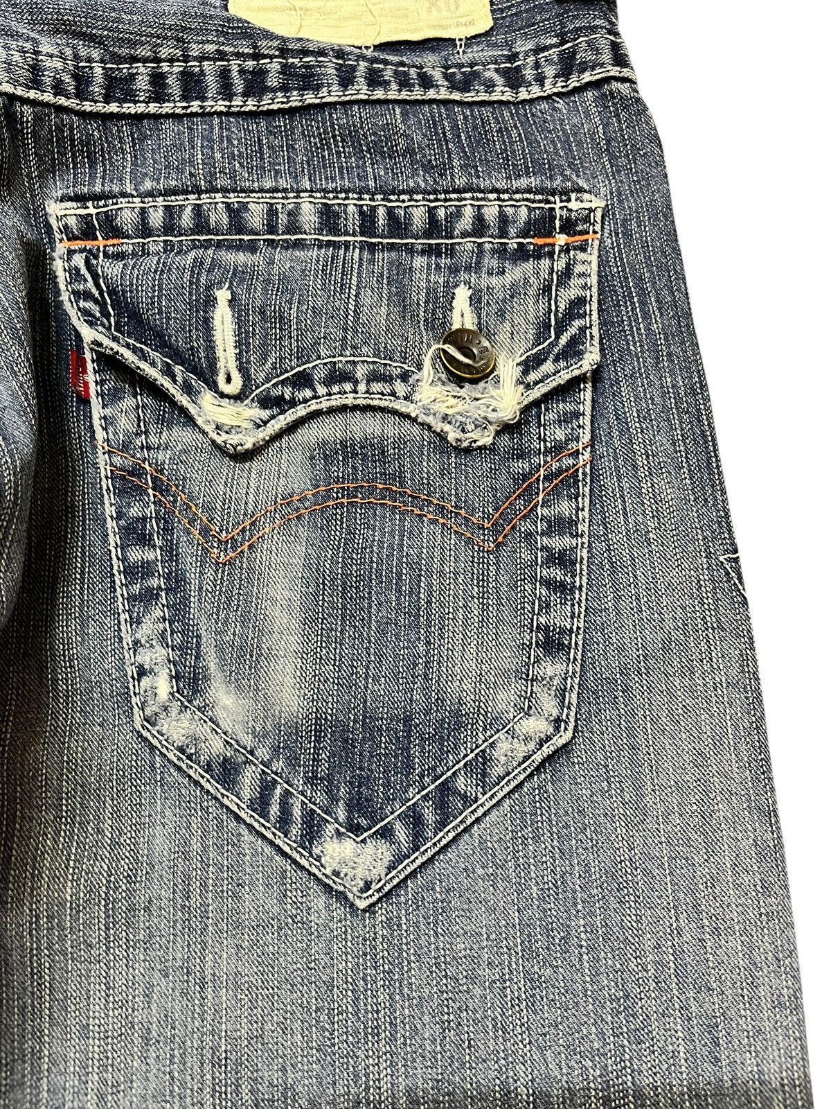 Edwin Vintage Edwin Exclusive Vintage Faded Flare Distressed Denim Size US 33 - 9 Thumbnail