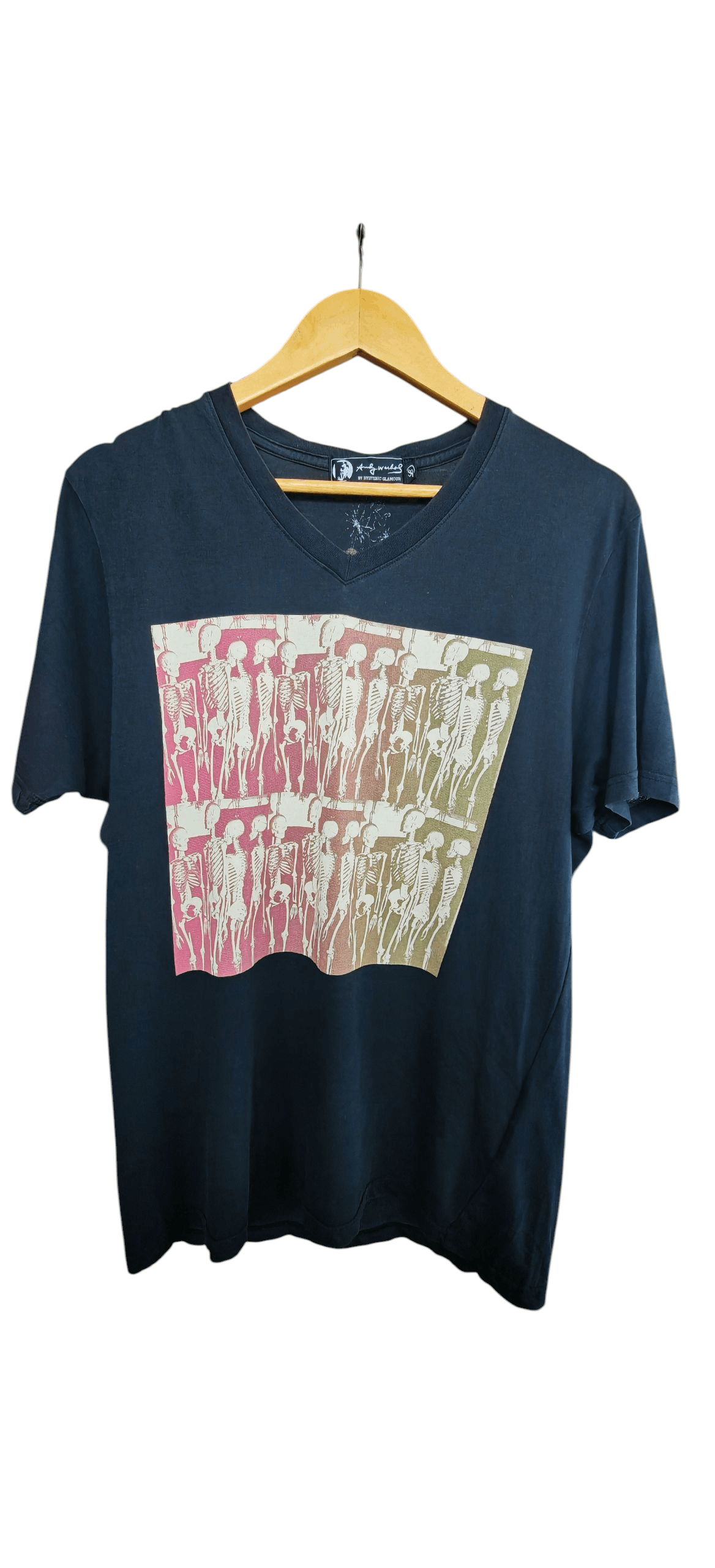 Andy Warhol × Hysteric Glamour Andy Warhol x Hysteric Glamour Skeleton Graphic Tee V-Neck Size US L / EU 52-54 / 3 - 1 Thumbnail