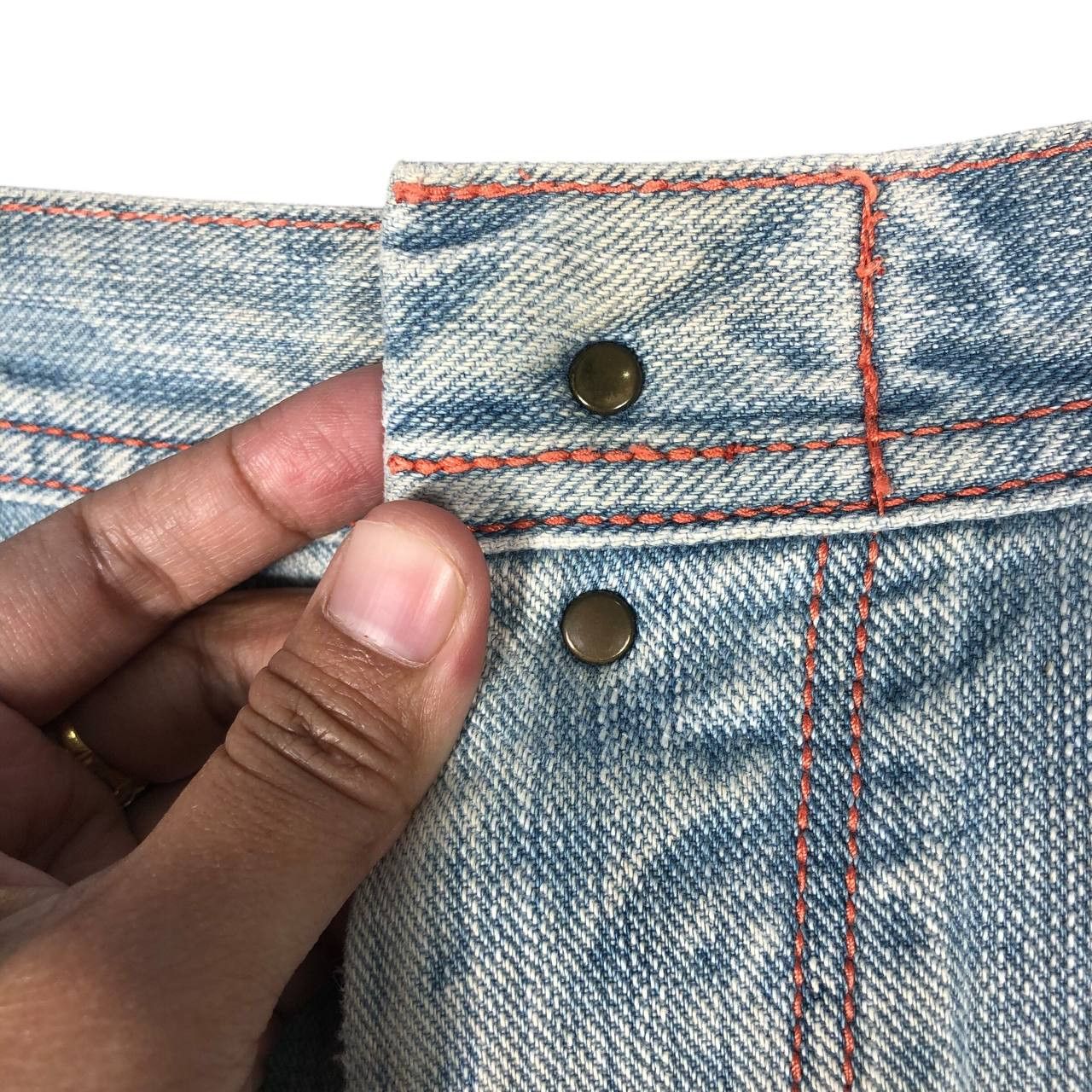 Lee Vintage Lee Distressed Light Wash Jeans Size US 38 / EU 54 - 8 Thumbnail