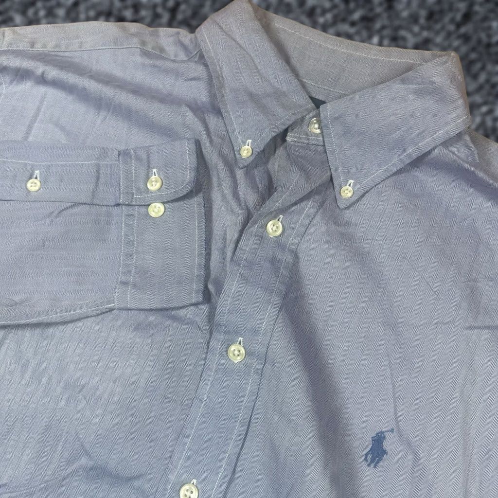 Polo Ralph Lauren Polo Ralph Lauren Button-Up Shirt Mens L Long Sleeve Blue 16 34/35 Large Regular Size - Size US L / EU 52-54 / 3 - 1 Thumbnail